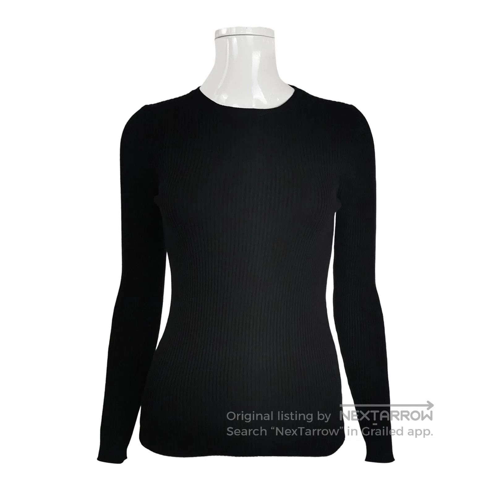 Prada Prada Black Cotton Knit Crewneck Sweater . Size XS / US 0-2 / IT 36-38 - 1 Thumbnail