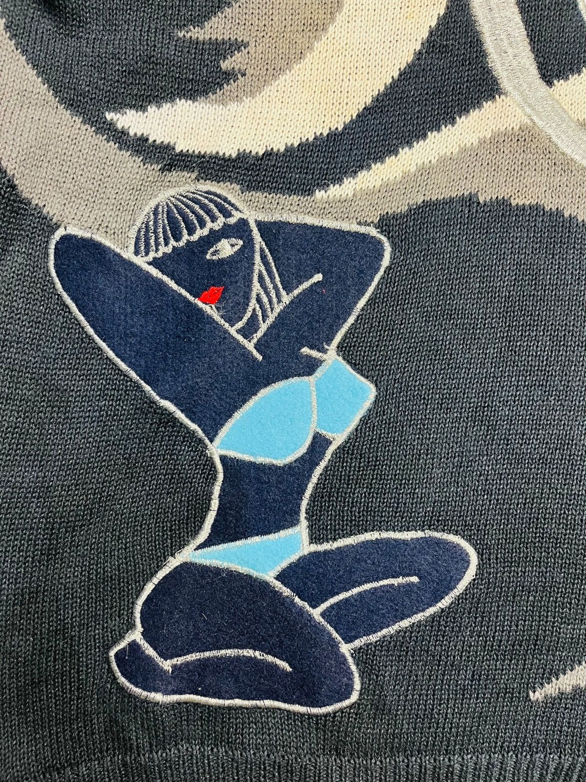 Other 1980s Kansai Sexy Girl Dragon Intrarsia Knitted Sweater Size US M / EU 48-50 / 2 - 4 Thumbnail