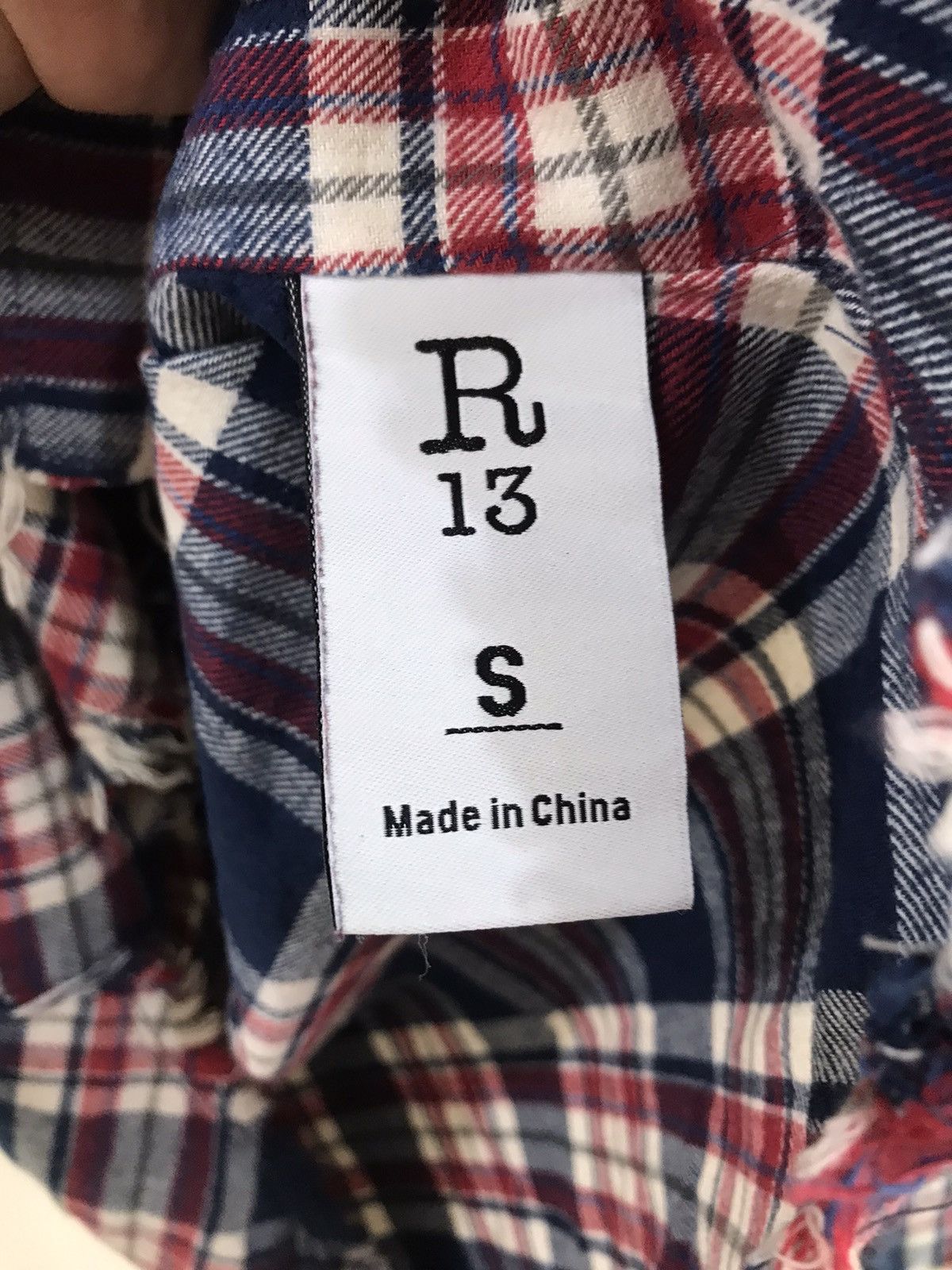 R13 R13 Plaid Shirt Size US S / EU 44-46 / 1 - 7 Thumbnail