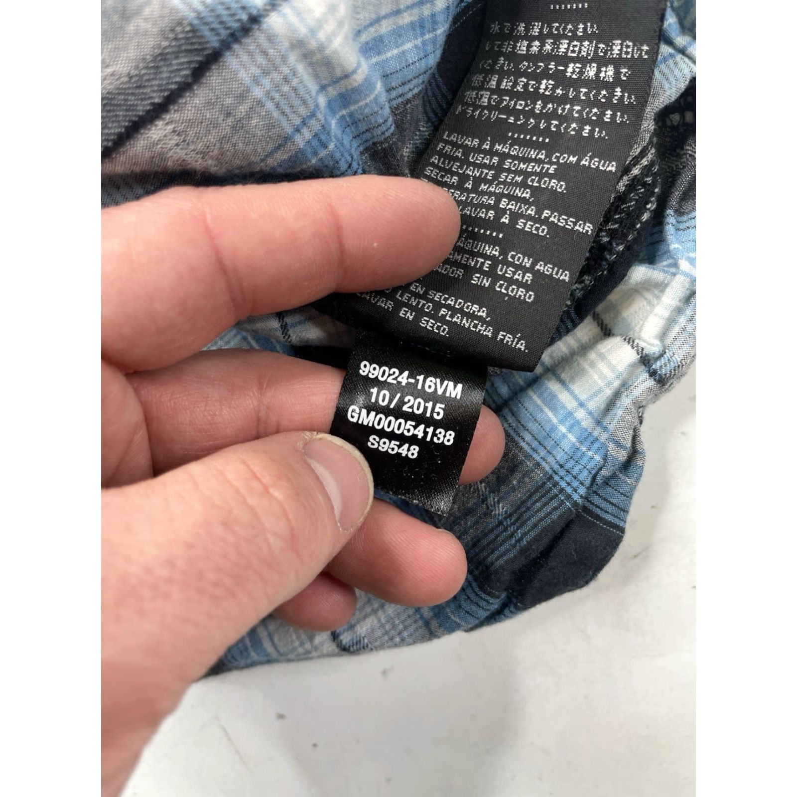 Harley Davidson Harley-Davidson Shirt XL Men Plaid Short Sleeve Button Up Blue Black with Embroidered Patches Size US XL / EU 56 / 4 - 7 Thumbnail