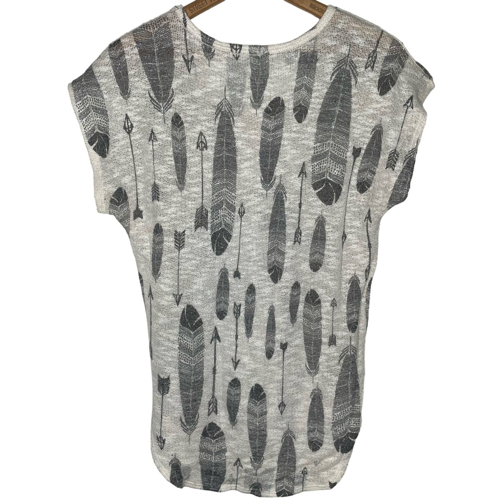 Other Knit Feathers Short Sleeve Top Size XL / US 12-14 / IT 48-50 - 2 Thumbnail