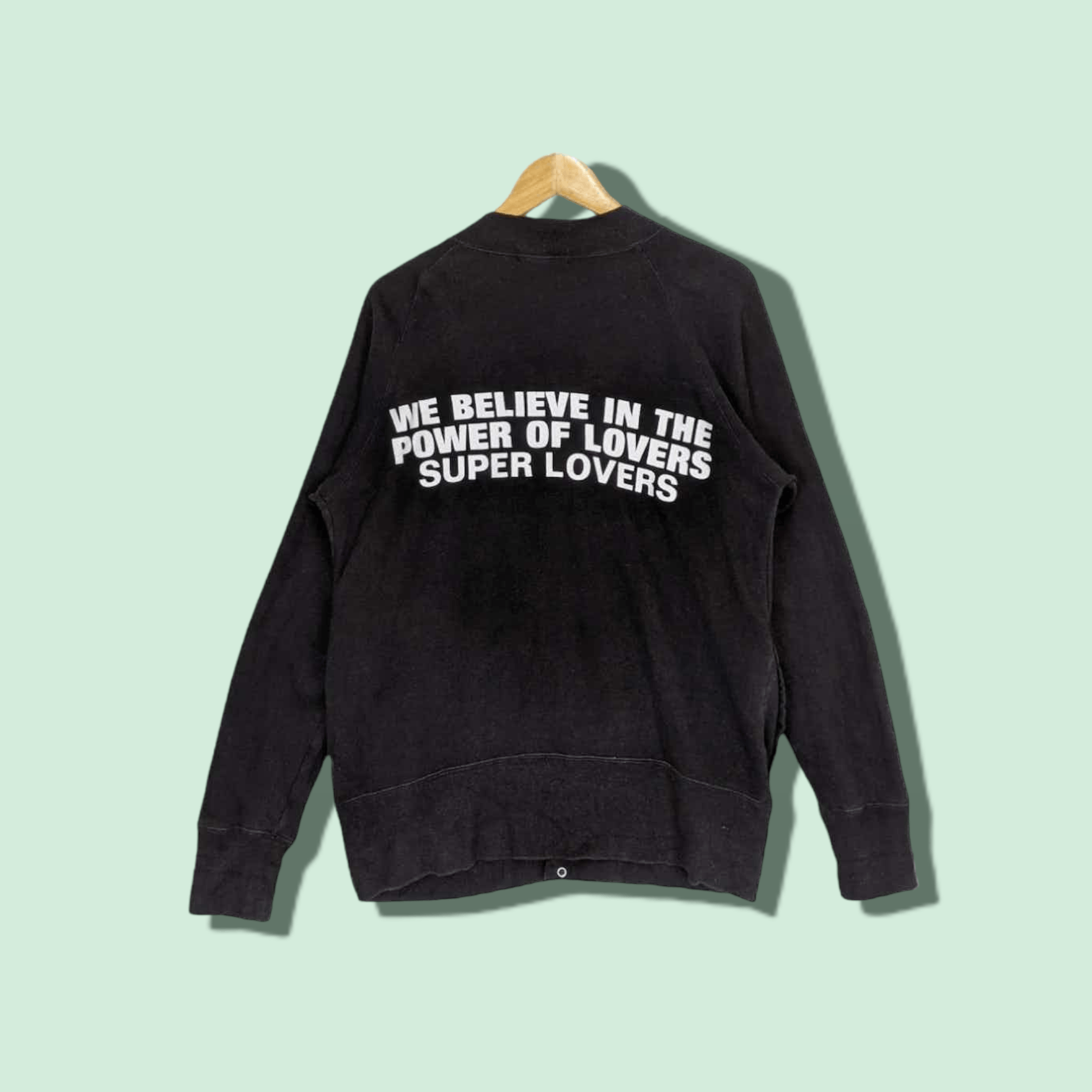 Japanese Brand SUPER LOVERS Button Up Jacket Sweatshirt Size ONE SIZE - 1 Thumbnail