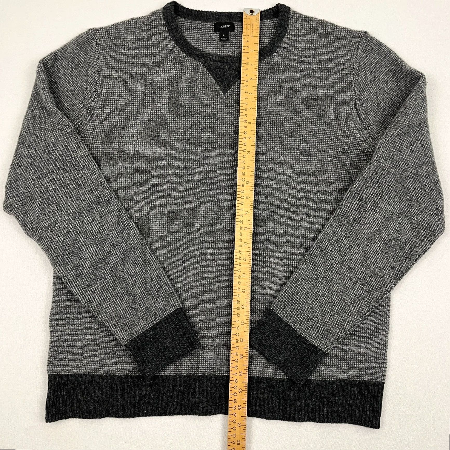 J.Crew VINTAGE J Crew Lambs Wool Sweater Mens L Gray Crewneck Pullover Jumper Academia Preppy Size US L / EU 52-54 / 3 - 4 Thumbnail
