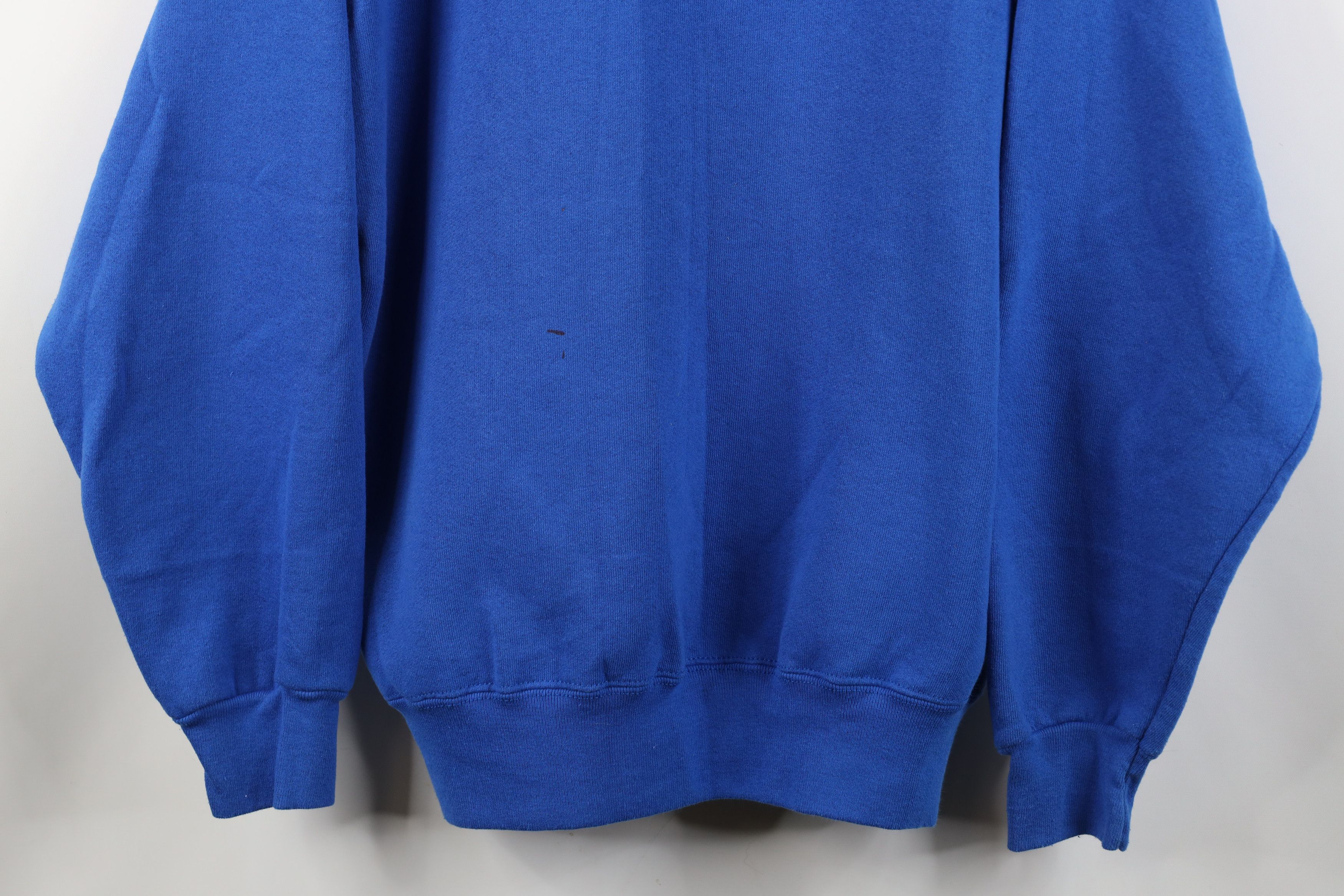 Vintage Vintage 90s Streetwear Crewneck Sweatshirt Royal Blue USA Size US L / EU 52-54 / 3 - 3 Thumbnail