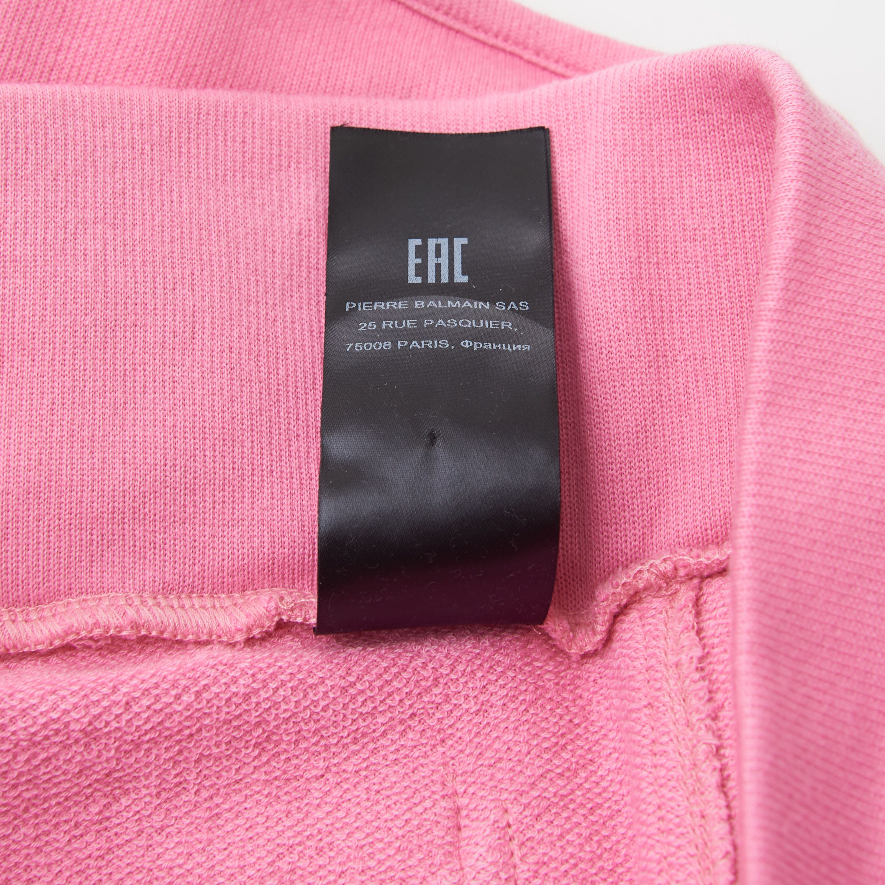 Balmain Light Pink Cashmere & Cotton Shorts With Monogram Logo Size 28" / US 6 / IT 42 - 11 Thumbnail
