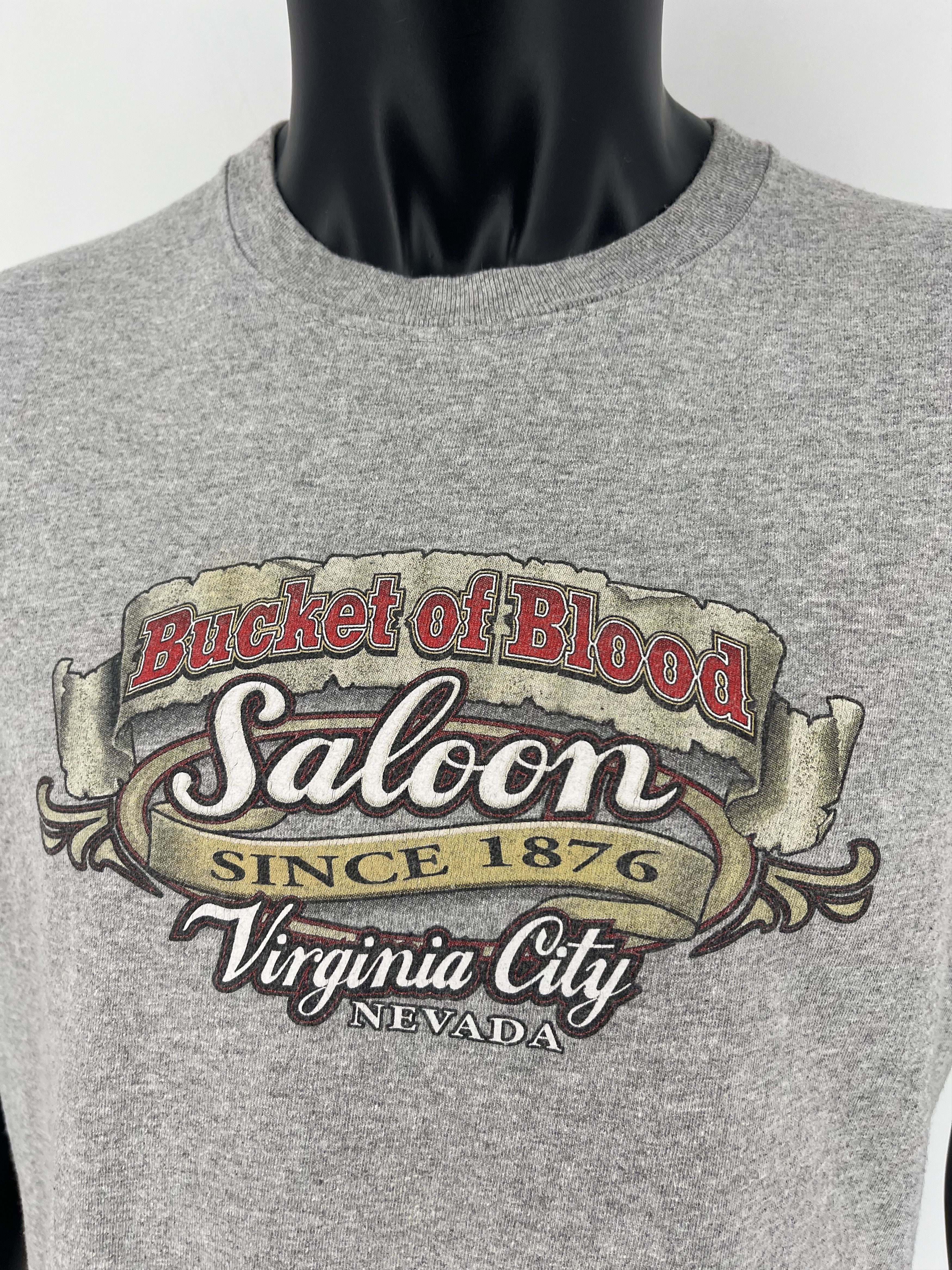 Vintage Vintage Motorcycle Faded Bucket Of Blood Saloon L Nevada Size US L / EU 52-54 / 3 - 8 Thumbnail