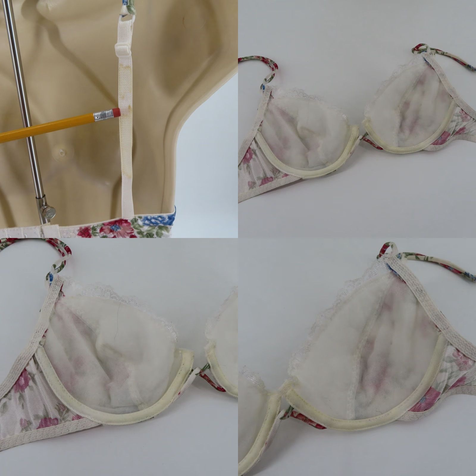 Vintage VINTAGE Jaclyn Smith Bra Underwire Padded Floral Print 34B Women Shirt Style Ladies Menus Size ONE SIZE - 8 Thumbnail