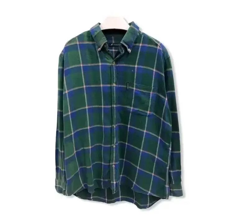 Kangol Vintage Kangol Plaid Tartan Flannel Shirt 👕 Size US M / EU 48-50 / 2 - 1 Thumbnail