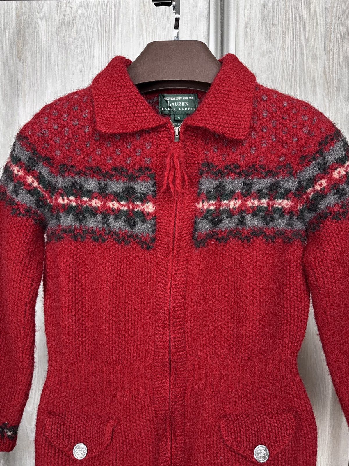 Lauren Ralph Lauren Ralph Lauren Sweater Cardigan Exclusive Hand Knit Fair Isle Size S / US 4 / IT 40 - 4 Thumbnail