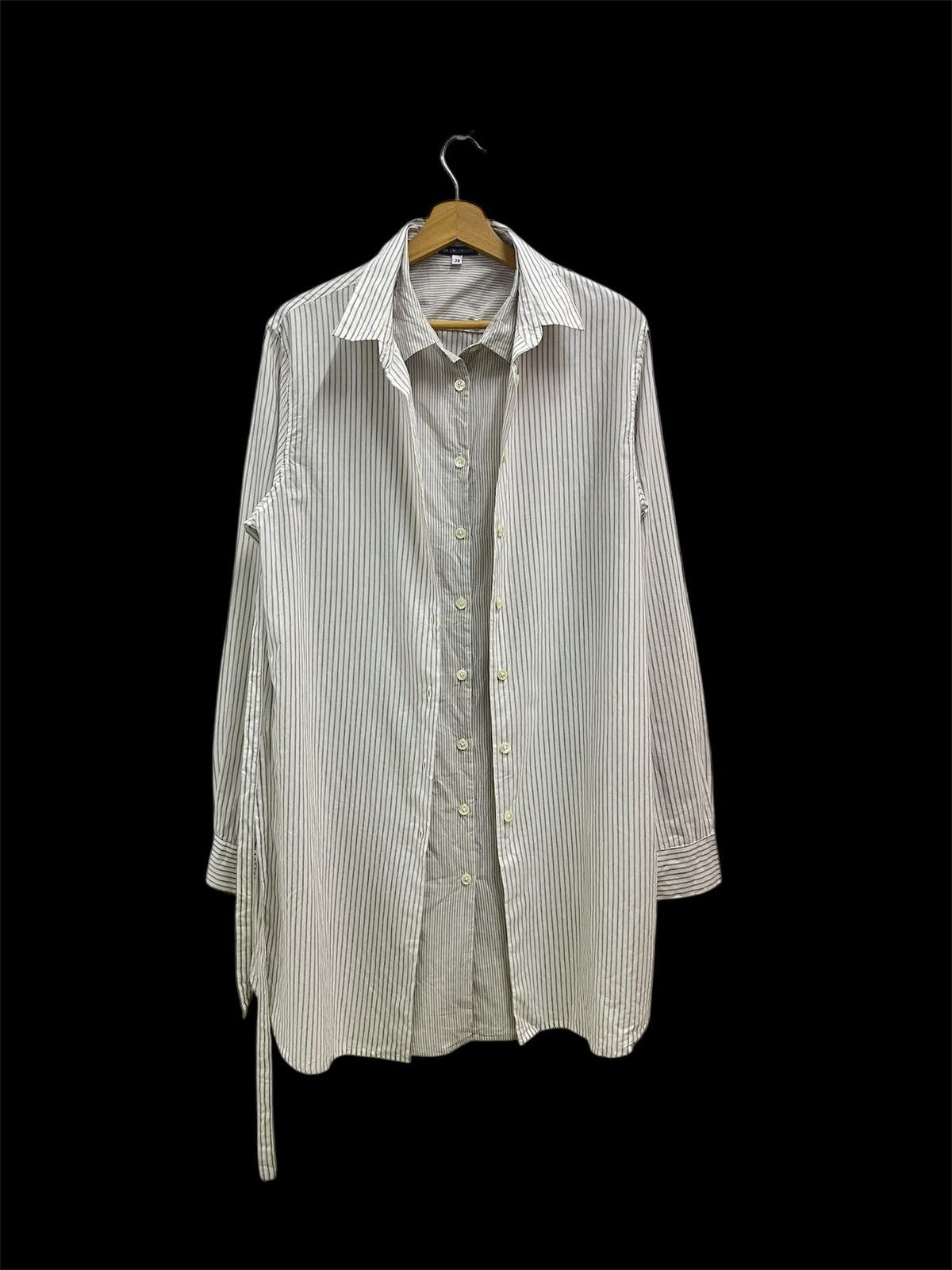 Ann Demeulemeester Double Layered Pinstripe Shirt Dress Size XS / US 0-2 / IT 36-38 - 1 Thumbnail