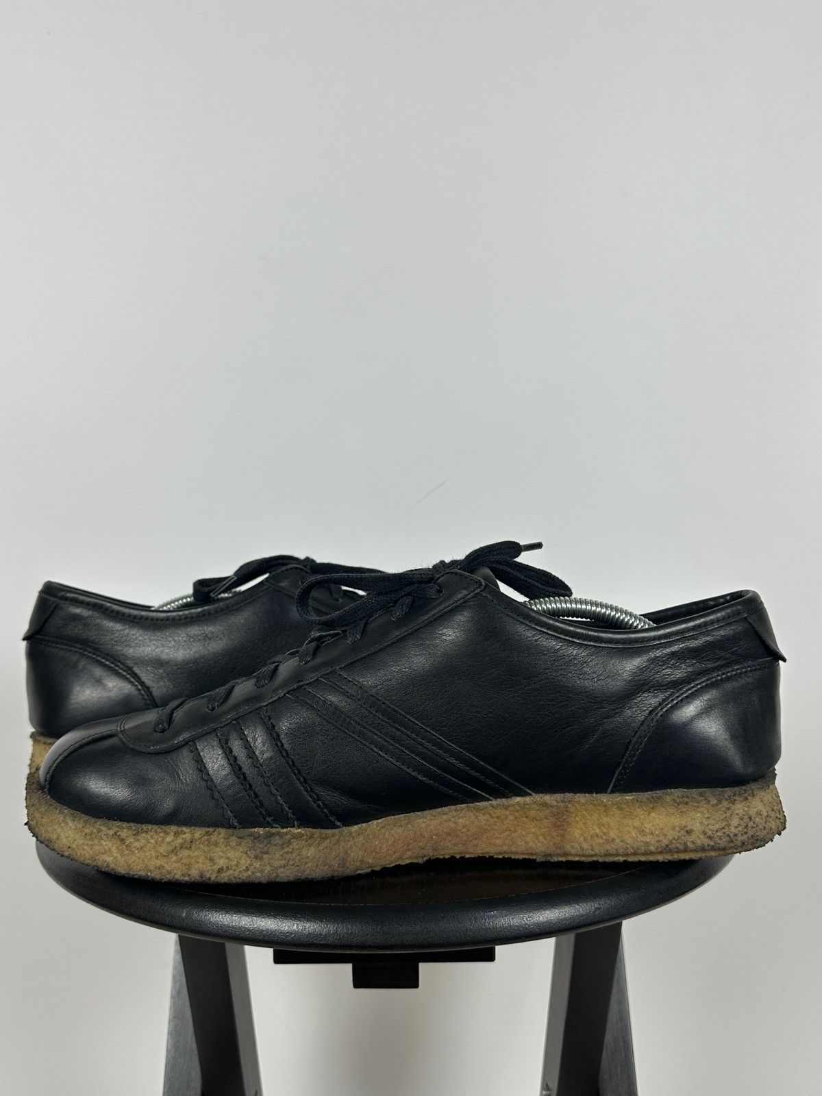 Designer Zeha Berlin Low Top Black Leather Sneakers Size US 13 / EU 46 - 9 Thumbnail