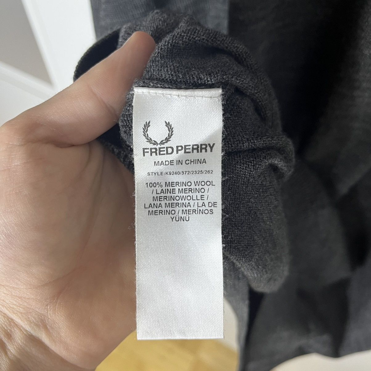 Fred Perry Fred Perry Grey Wool Sweater V-Neck Streetwear Y2K Designer Size US M / EU 48-50 / 2 - 6 Thumbnail