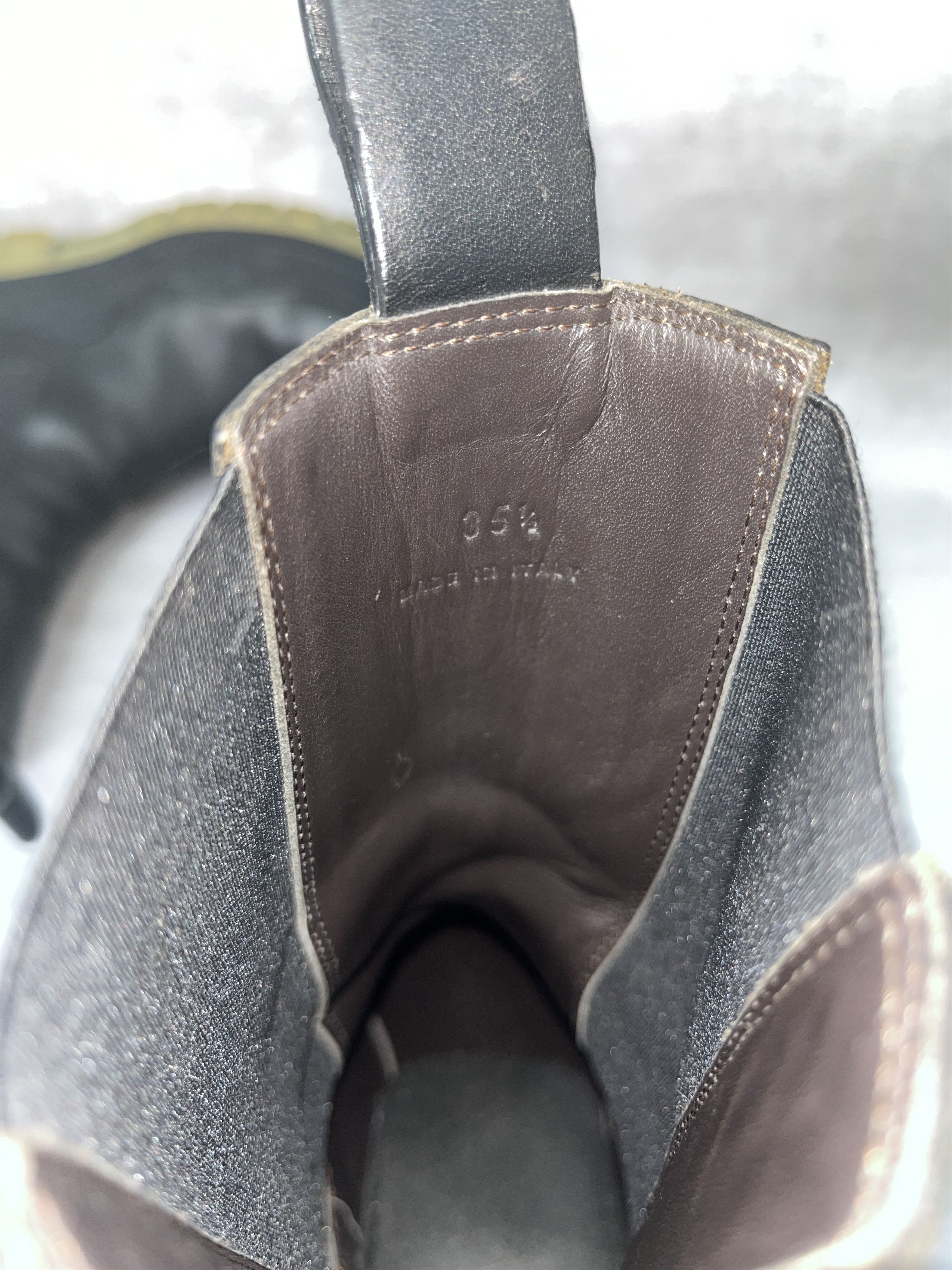 Bottega Veneta Bottega Veneta Black Tire Chelsea Leather Boots Size US 4.5 / IT 34.5 - 10 Thumbnail