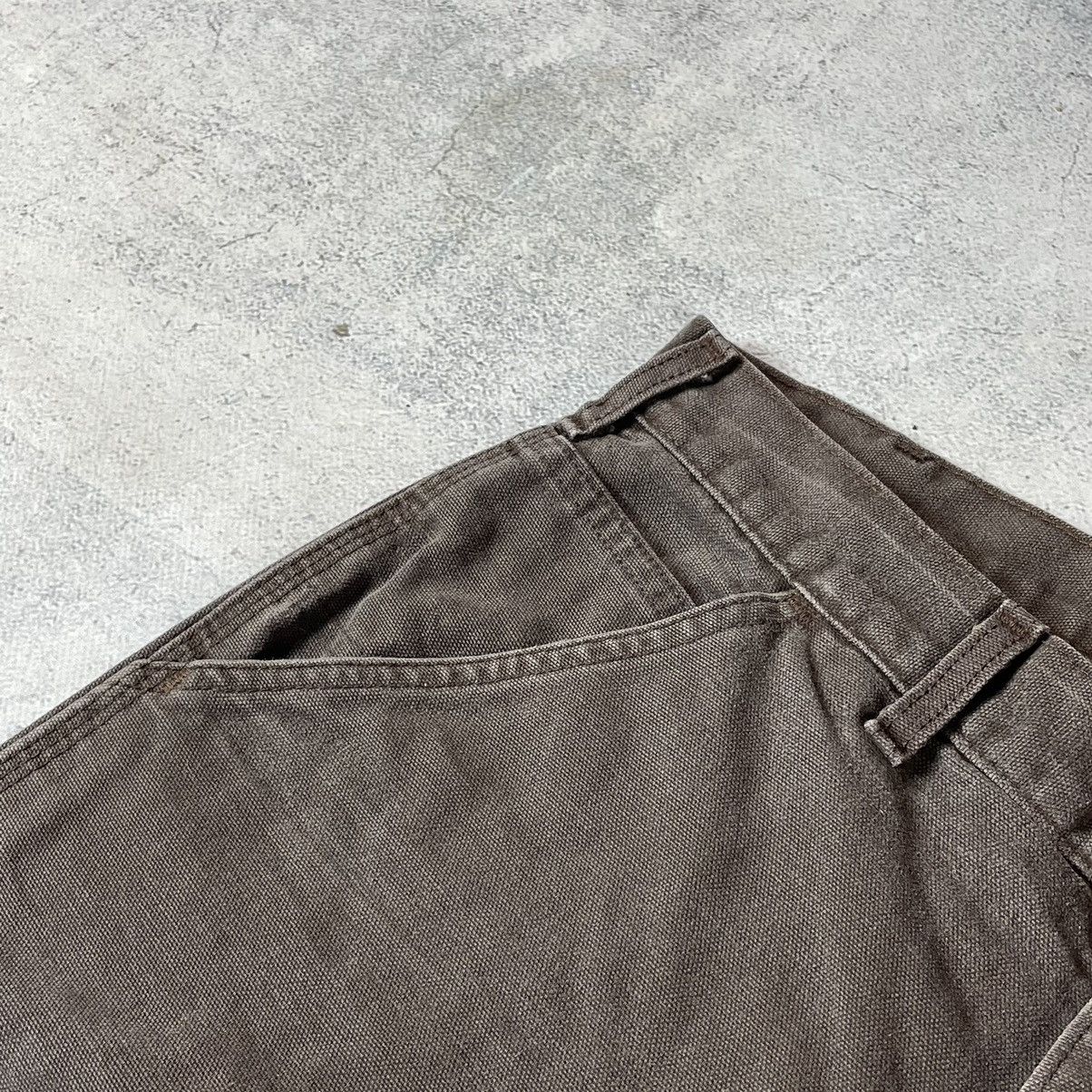 Carhartt × Vintage VTG CARHARTT BROWN CANVAS DOUBLE KNEE CARPENTER PANTS Size US 32 / EU 48 - 5 Thumbnail