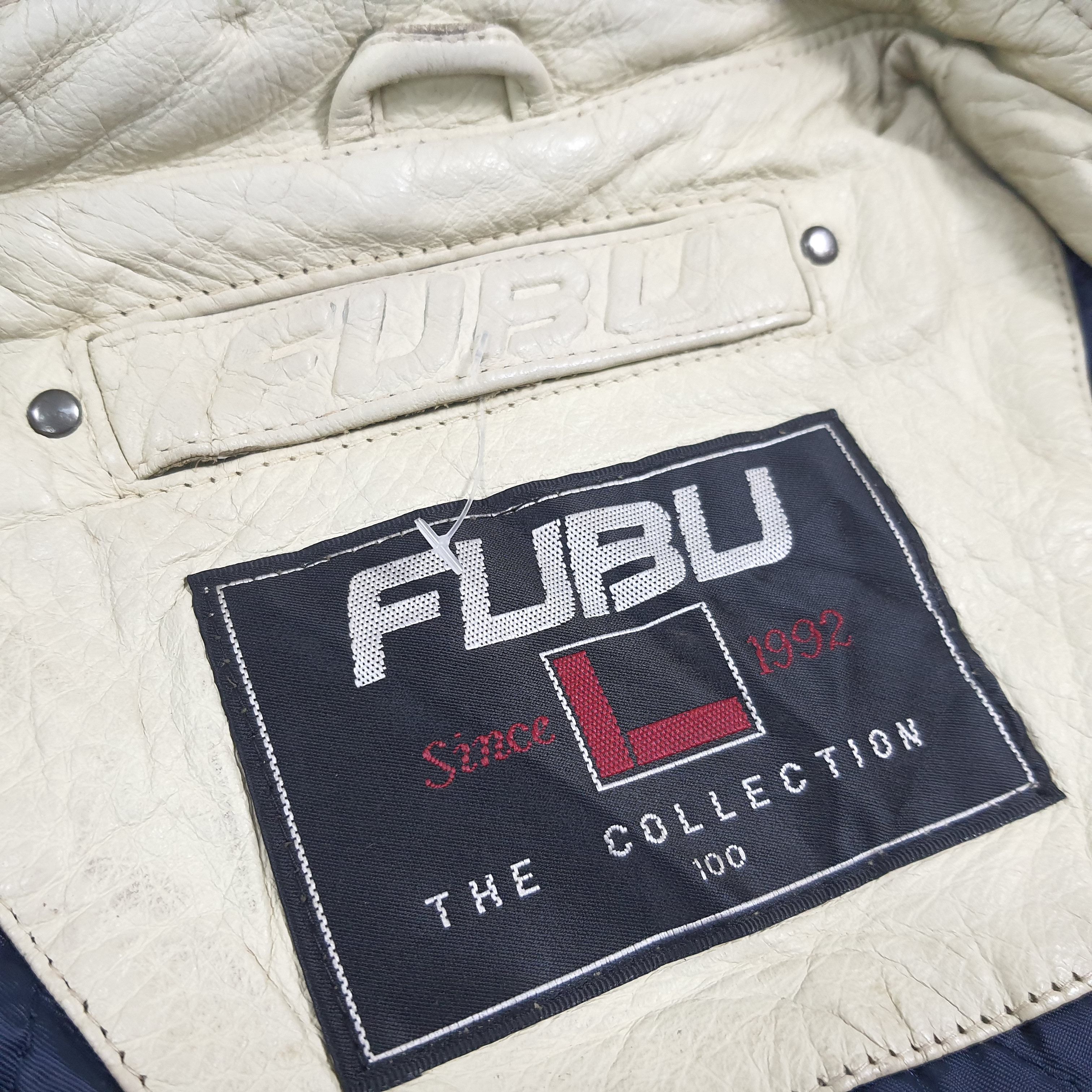 Fubu Vintage FUBU Full Leather Varsity Jacket 90s Hip Hop C286N4 Size US L / EU 52-54 / 3 - 9 Thumbnail