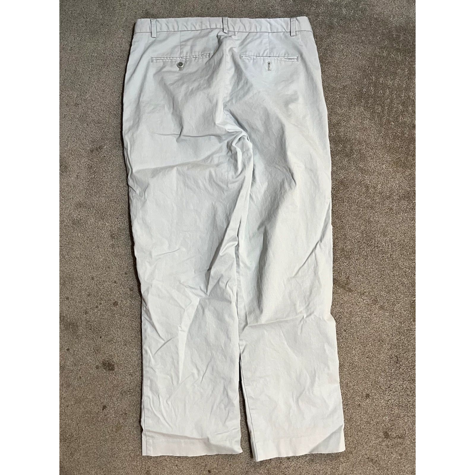 Calvin Klein CALVIN KLEIN Chino Pants Men Blue 32x30 Flat Front Straight 4-Pocket Casual Summer Winter Fall 32 Regular Size US 32 / EU 48 - 3 Thumbnail