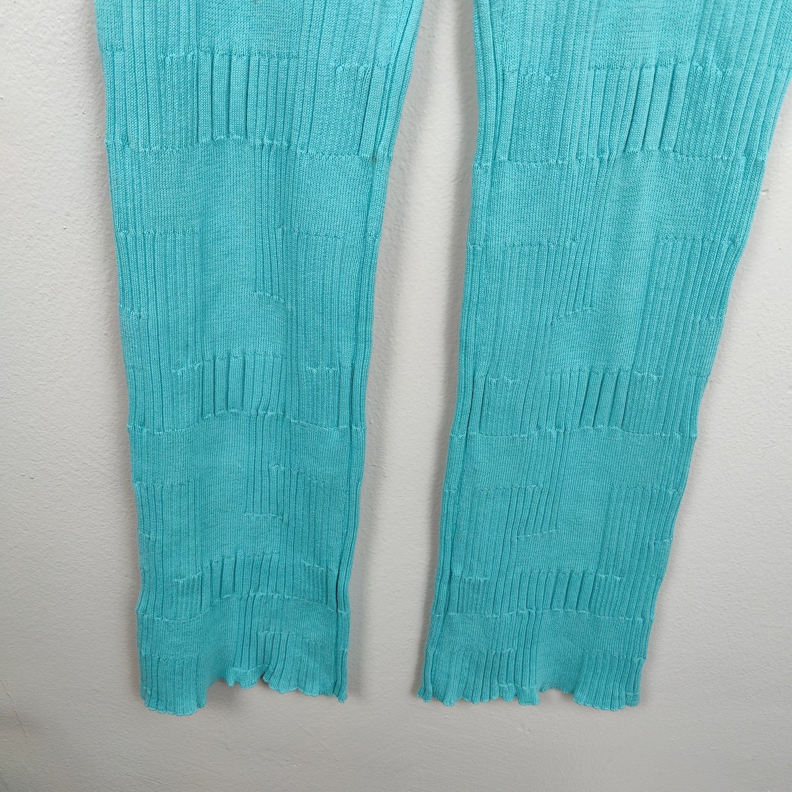 Other Hosbjerg Ellen Dorthea Pants Womens Small Teal Textured Size 27" / US 4 / IT 40 - 3 Thumbnail