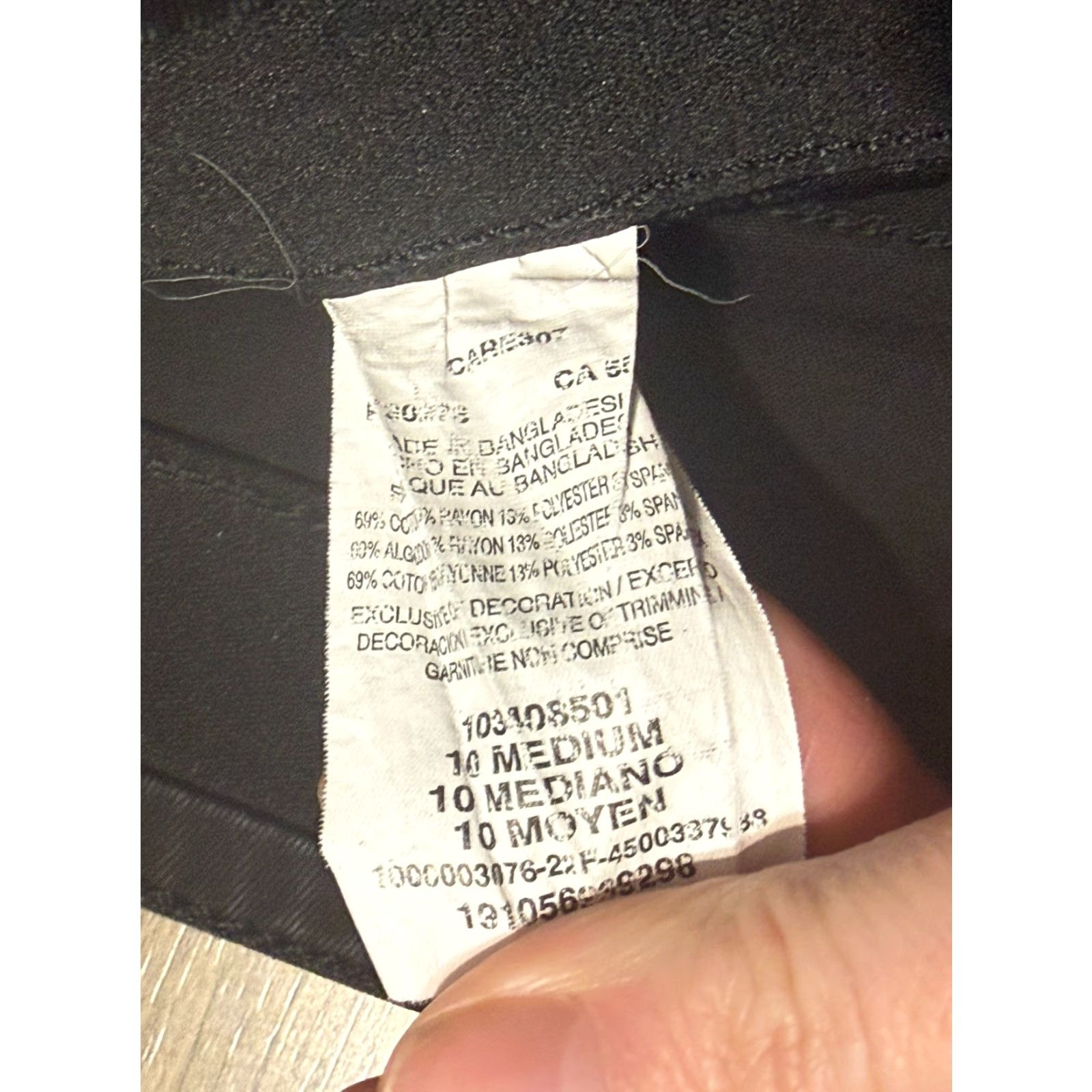 Lee Lee Jeans Women Size 10 Medium Black Denim Regular Fit Straight Leg Mid Rise Jeans Size 32" / US 10 / IT 46 - 6 Thumbnail