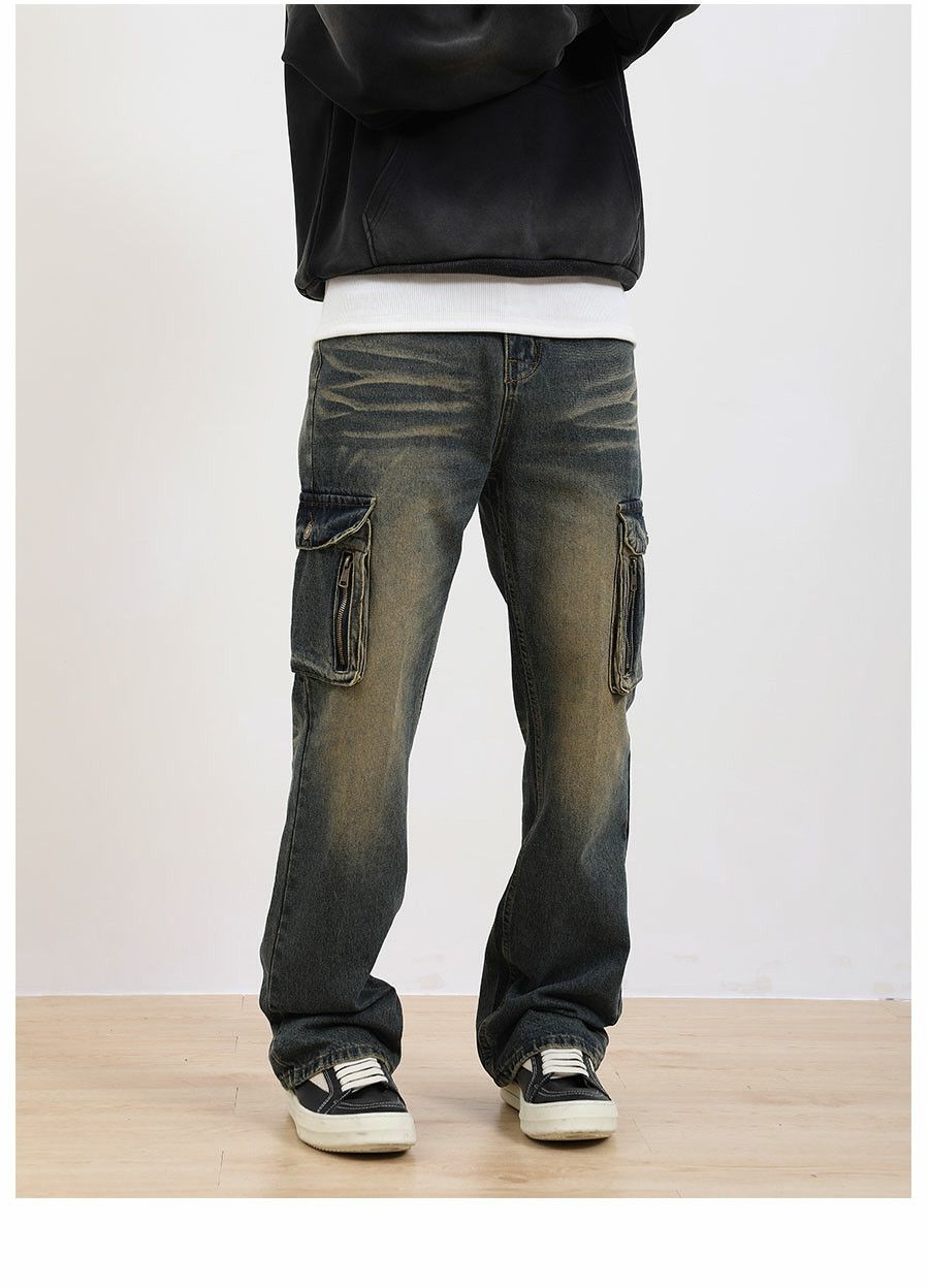 washed faded damaged grunge jeans