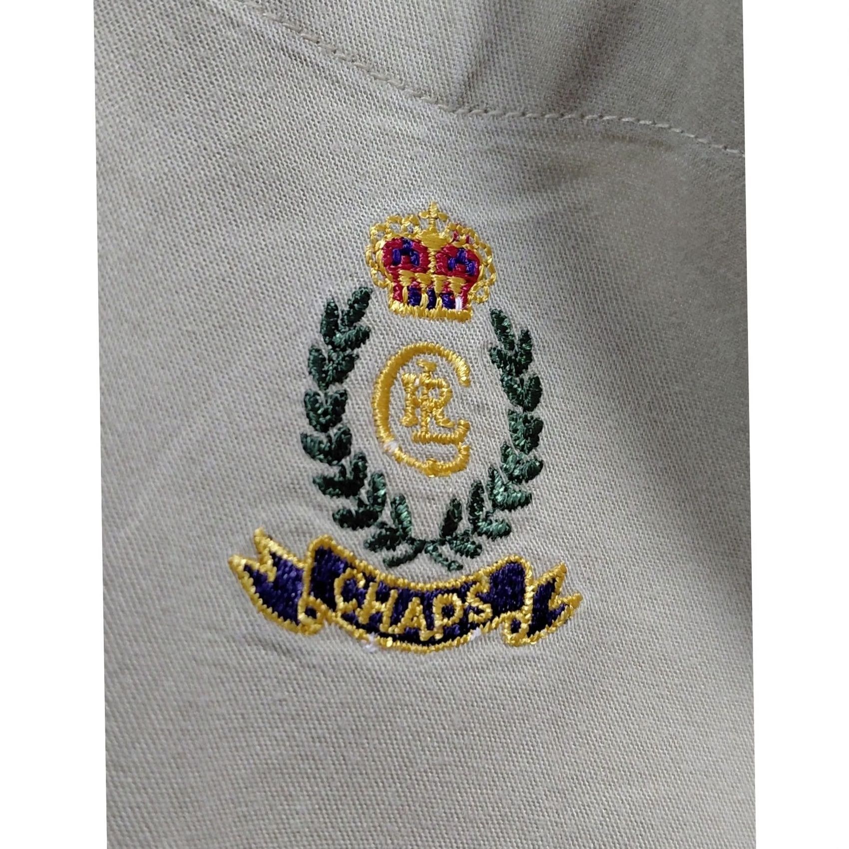 Ralph Lauren CHAPS RALPH LAUREN Shirt Solid Long Sleeve Men XLT Beige 100% Cotton Button-Up Logo Embroidered Casual Business Shirt Size US XL / EU 56 / 4 - 3 Thumbnail