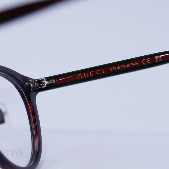 Gucci 🕶️ New Gucci GG1867OK 003 Eyeglasses - Red Havana Frame Size ONE SIZE - 6 Thumbnail