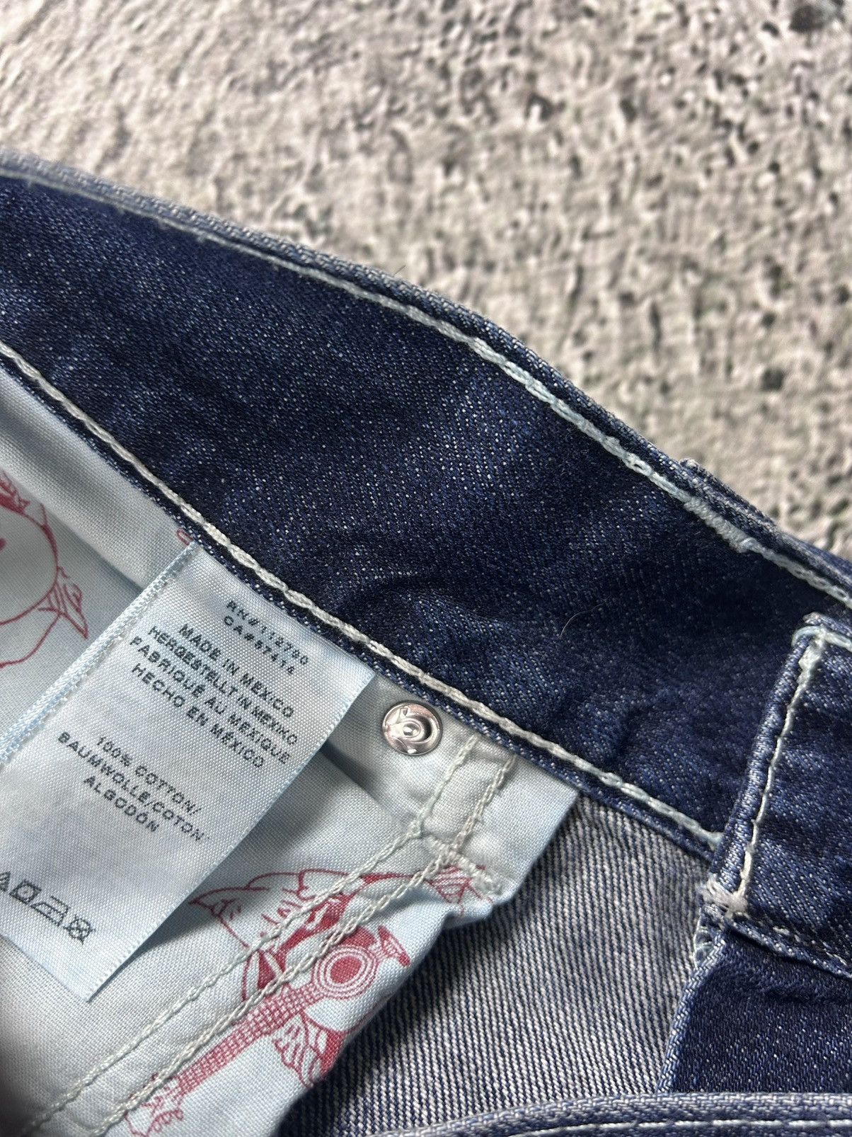 True Religion True Religion navy blue jeans white stitching Y2K Size US 34 / EU 50 - 10 Thumbnail