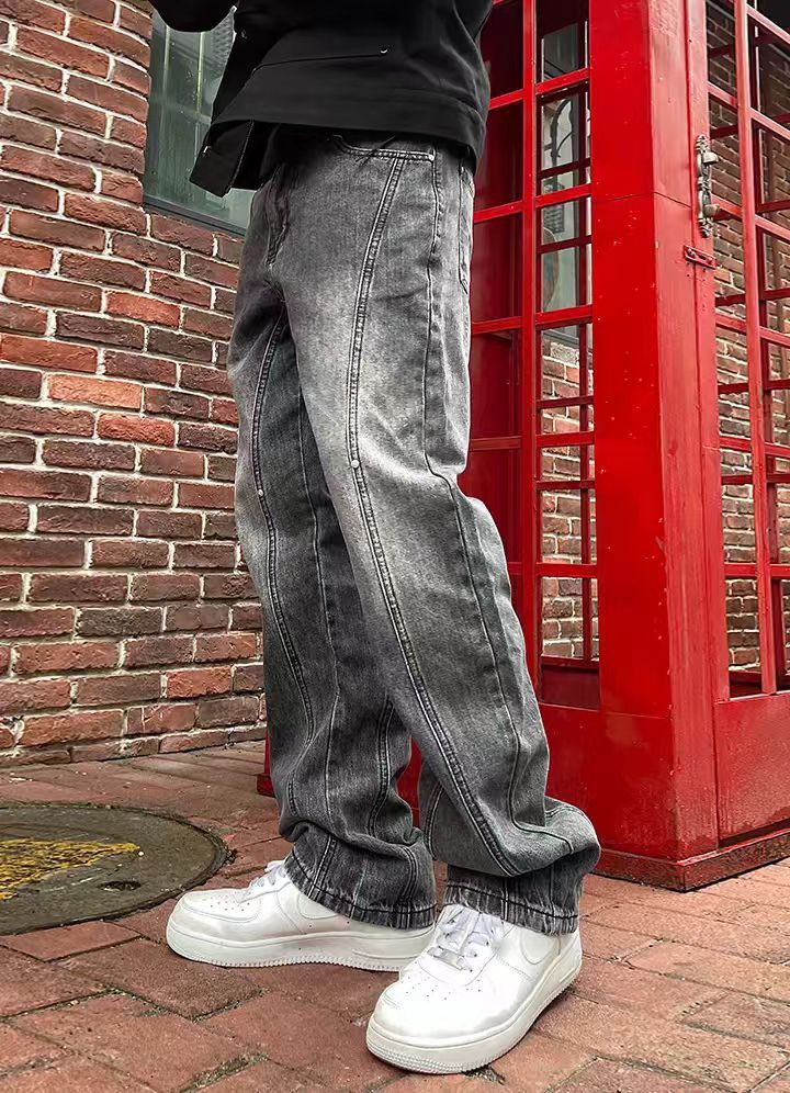 Japanese Brand × Jean Washed Vintage Loose Straight Leg Casual Jeans Size US 32 / EU 48 - 3 Thumbnail