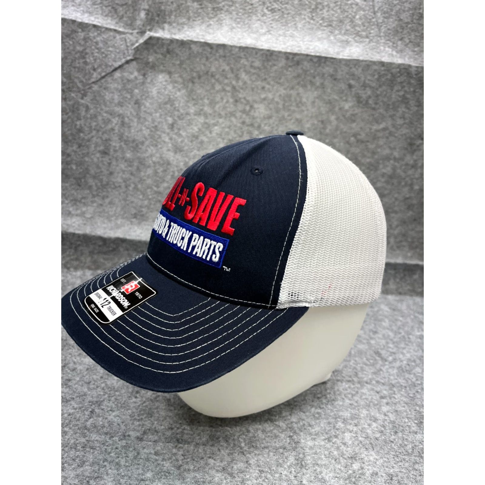 Vintage Richardson Hat Cap Trucker Adult Blue One Size Cotton Polyester Twill Size ONE SIZE - 4 Thumbnail