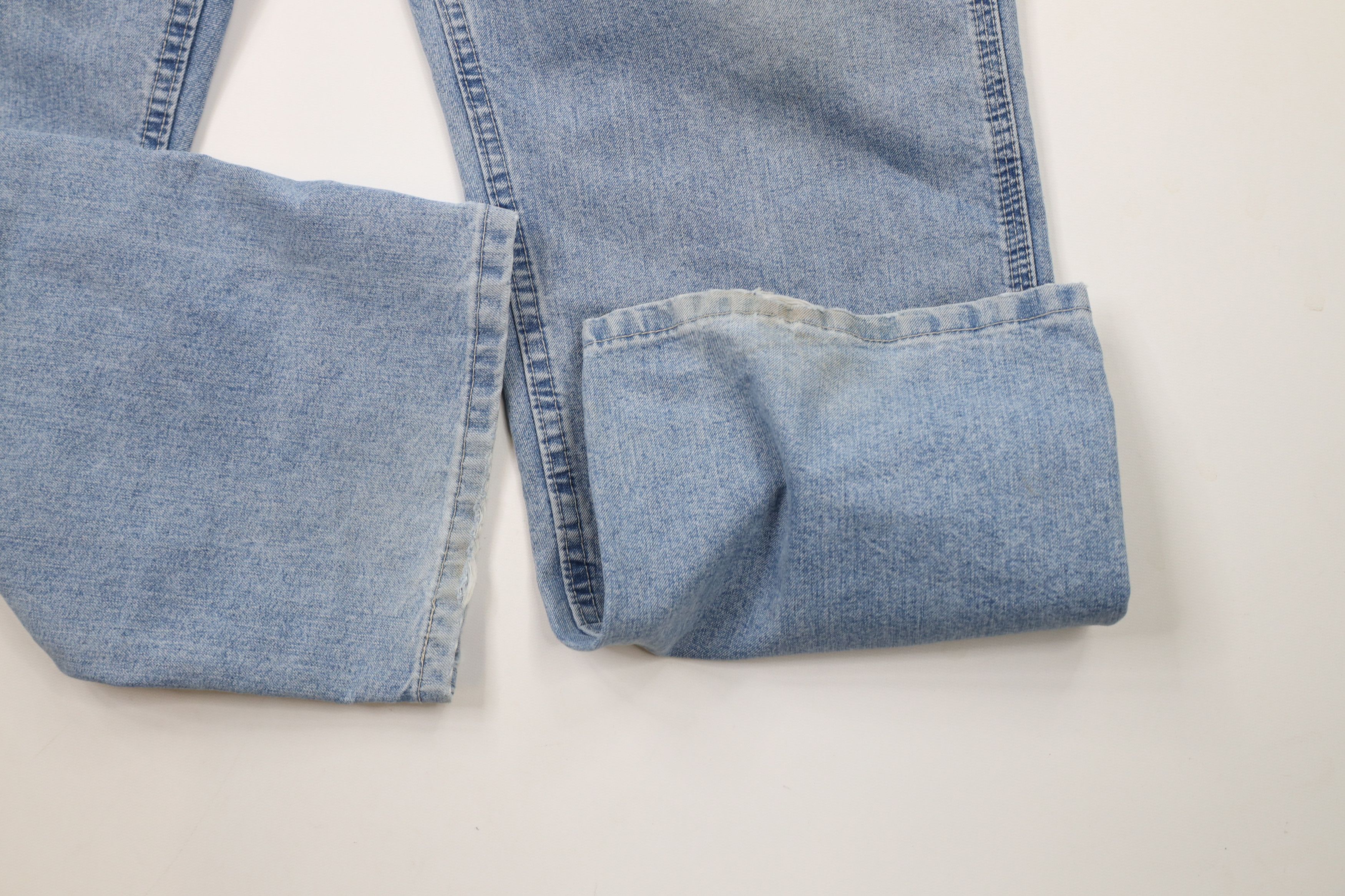 Lee × Vintage Vintage Lee Distressed Wide Leg Dungaree Denim Jeans Blue Size US 36 / EU 52 - 6 Thumbnail