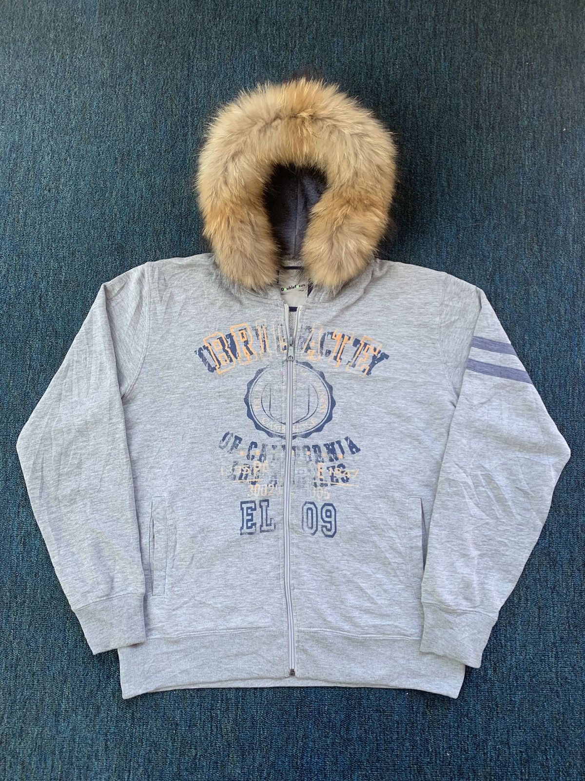 image of Beauty Beast x Le Grande Bleu L G B Fur Ziphoodie Doublefocus in Grey, Men's (Size Large)