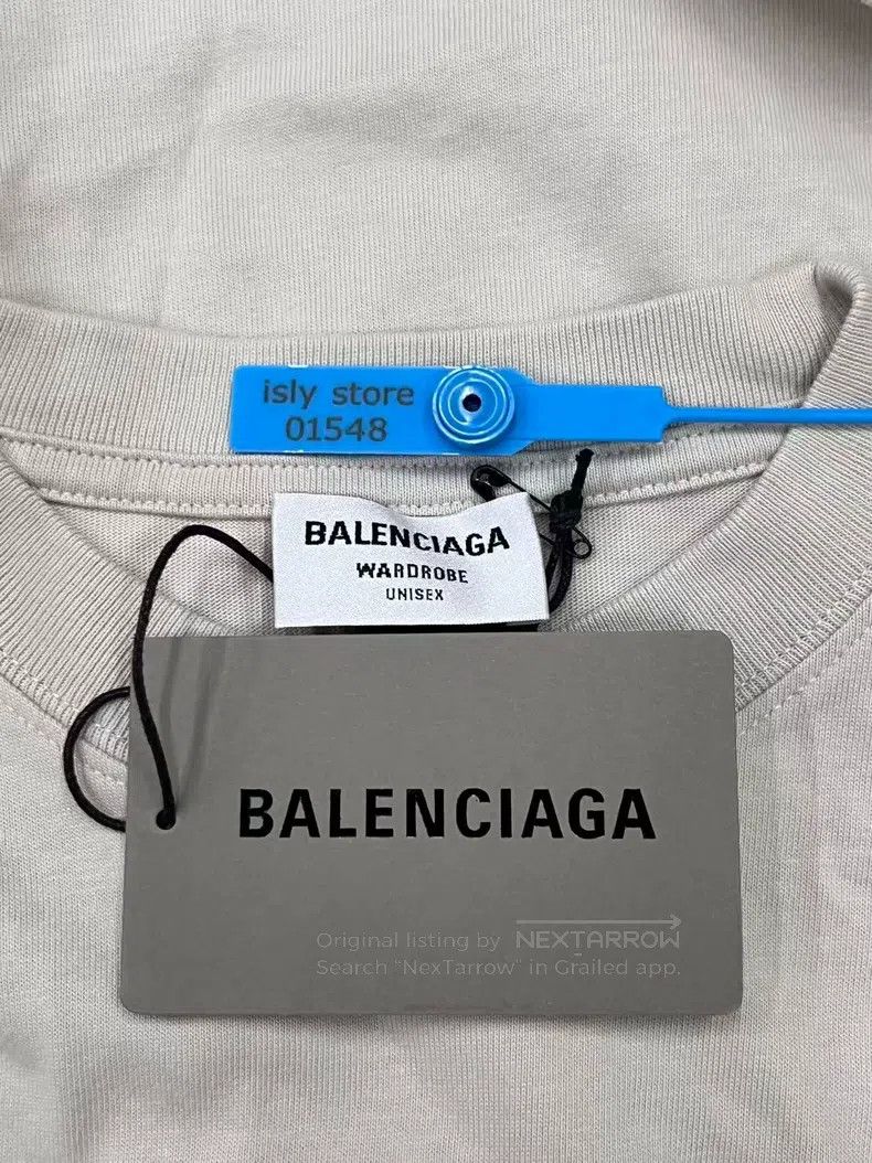 Balenciaga Balenciaga Logo Print Slim Fit Round Neck Short Sleeve T-S Size US S / EU 44-46 / 1 - 5 Thumbnail