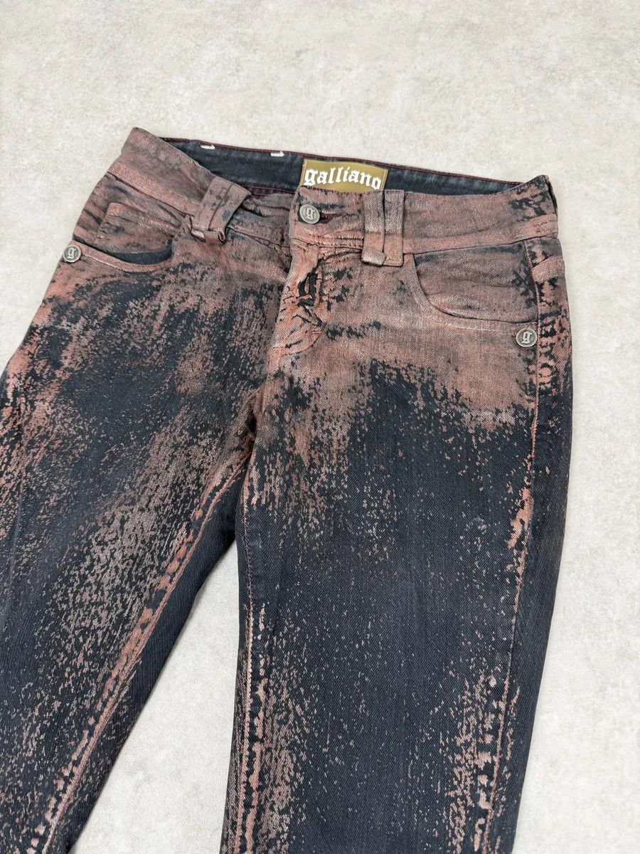 John Galliano SS2008 Galliano Copper Waxed Black & Brown Pants Size US 28 / EU 44 - 6 Thumbnail