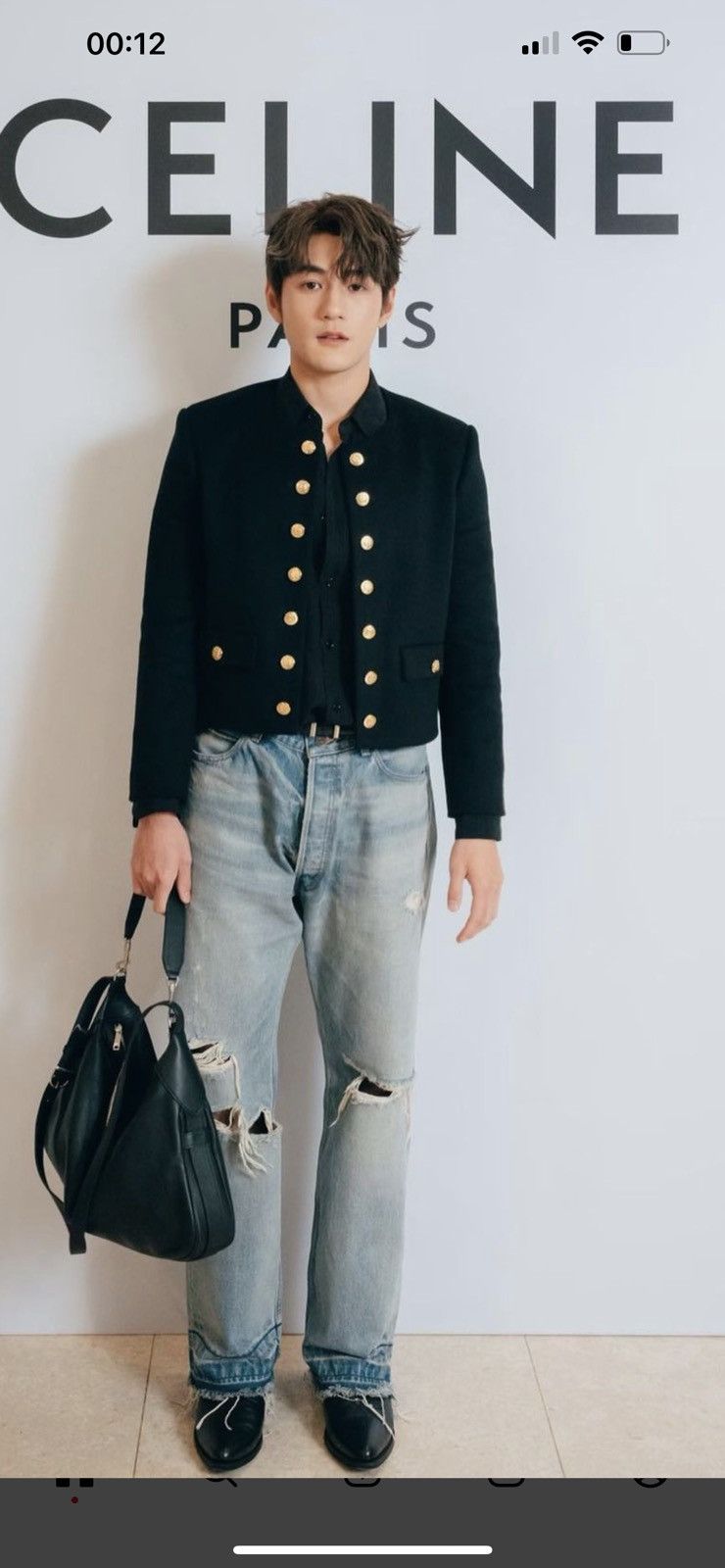 【27】CELINE Wesley Jeans Washed Denim CELINE Size 27 Blue Cotton Distressed Jeans – Sui Generis Designer