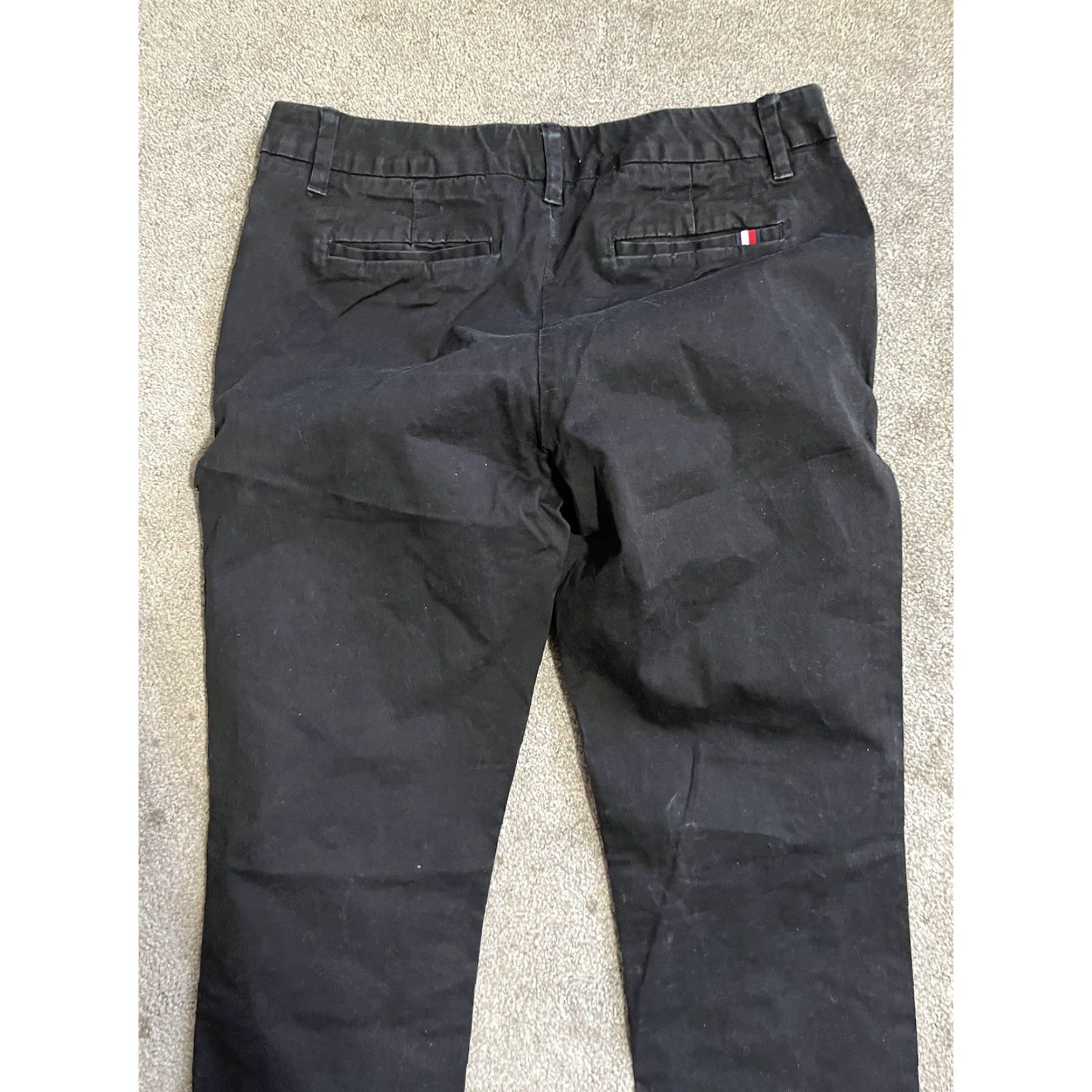 Tommy Hilfiger TOMMY HILFIGER Women's Pants Chino Size 6 Black Solid Print Size 28" / US 6 / IT 42 - 4 Thumbnail