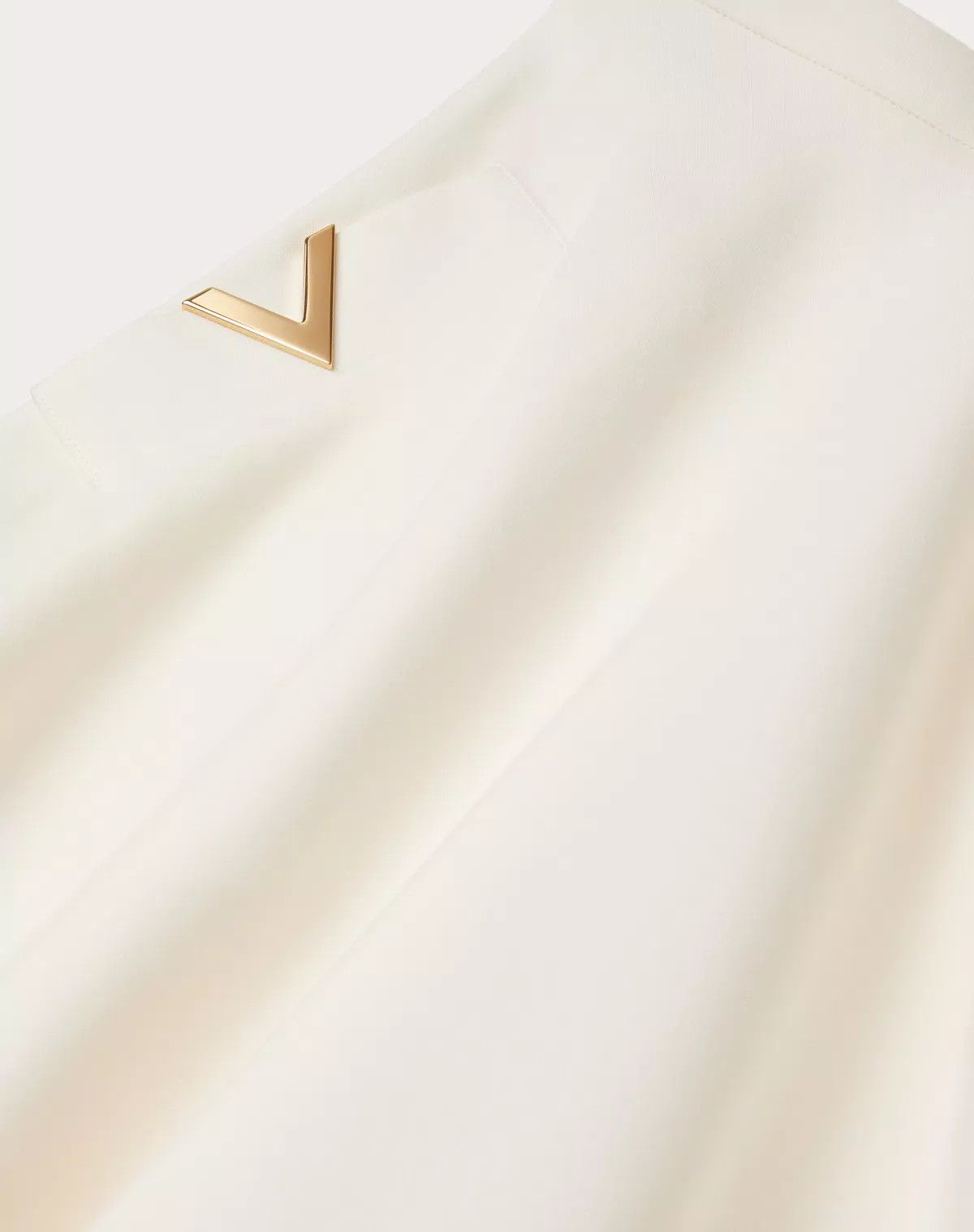 Valentino o1s1wg110625 Crepe Couture Midi Skirt in White Size M / US 6-8 / IT 42-44 - 7 Thumbnail