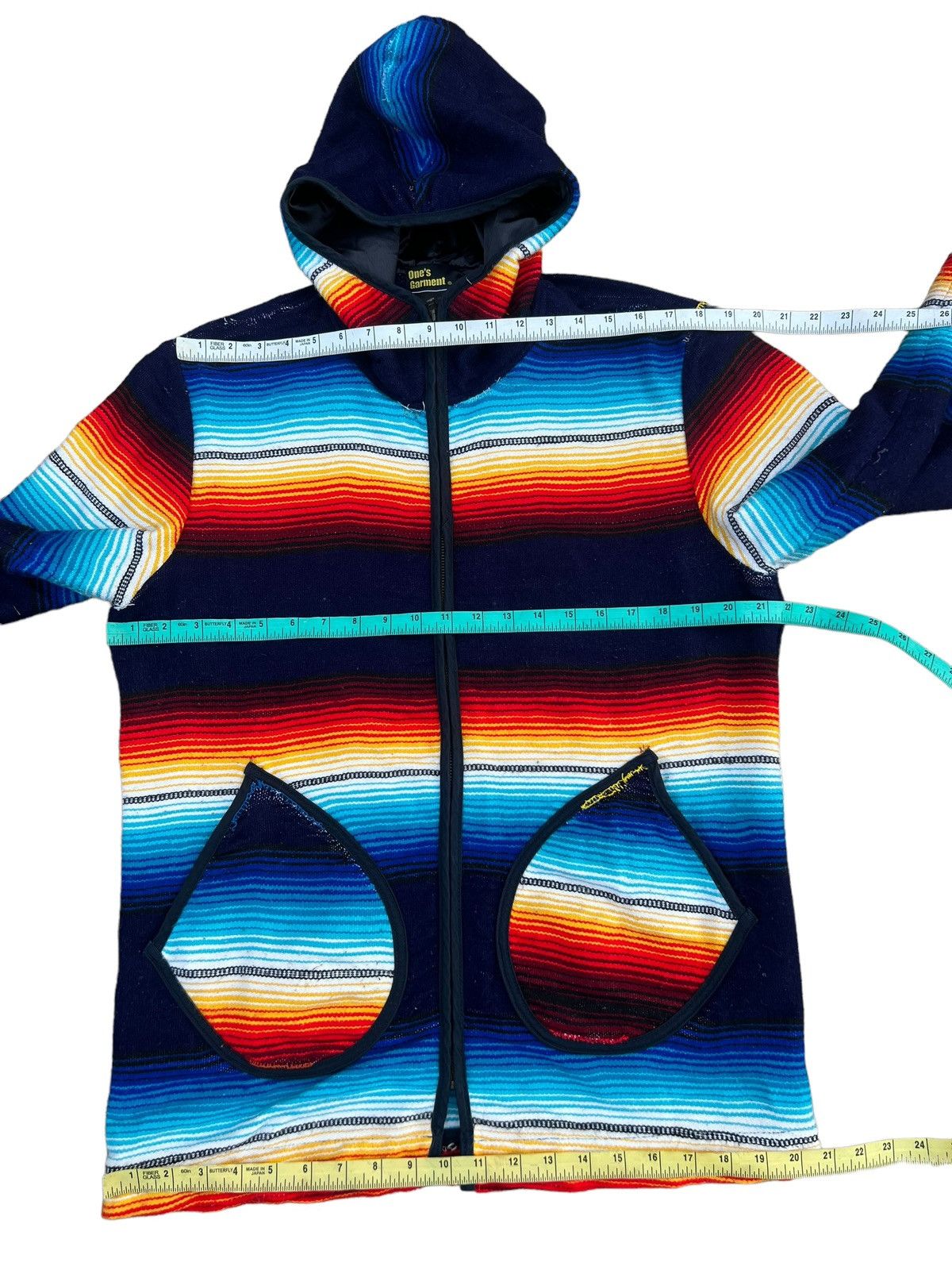 Vintage One’s Garment Japan Navajo Blanket Used Look Hoodie Sweater Size US M / EU 48-50 / 2 - 3 Thumbnail