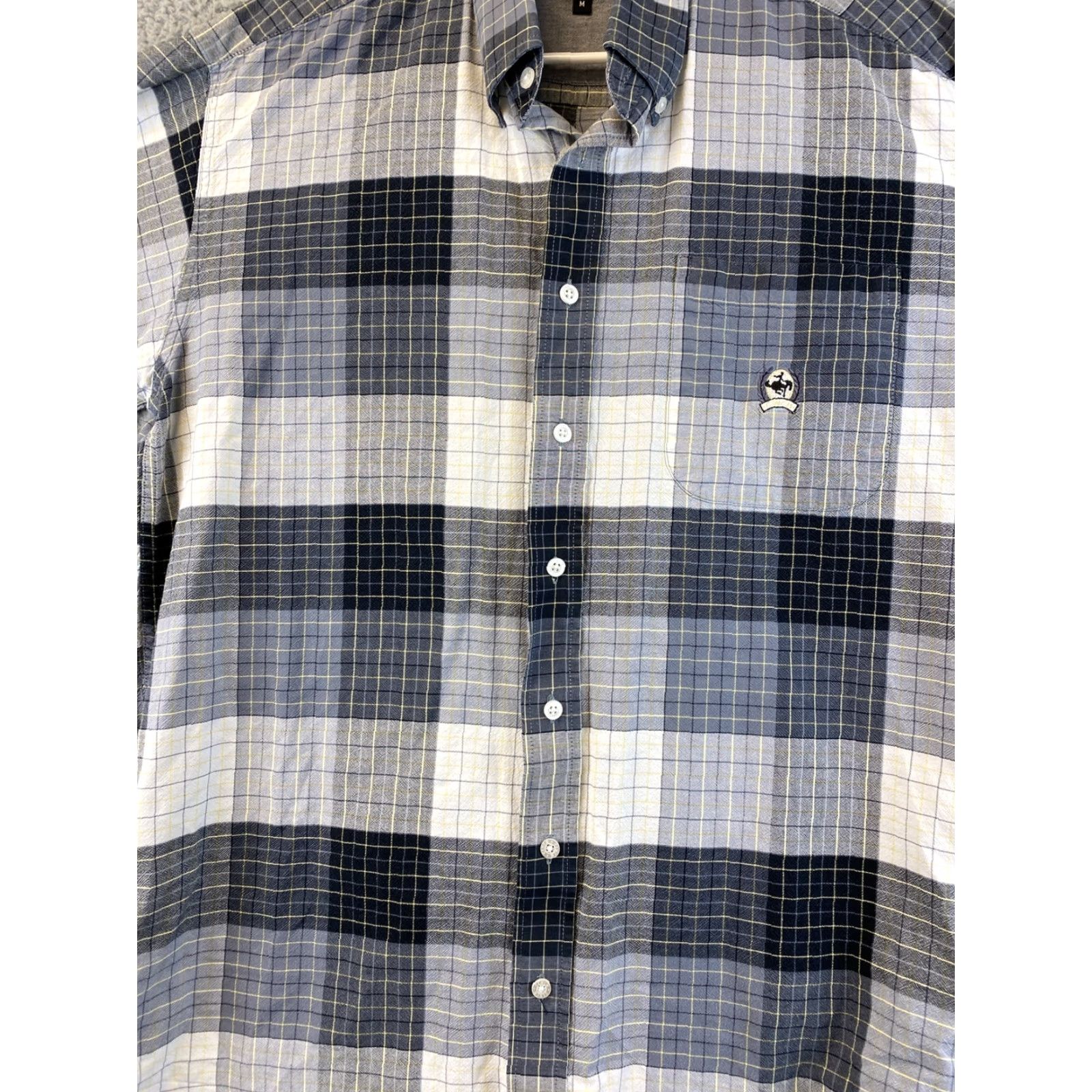 Vintage Cinch Western Gray Plaid Western Oxford Dress Shirt Cowboy Medium/ 74-59 Mens Shirt Button-Up Classic 100% Cotton Long Sleeve Size 40R - 3 Thumbnail