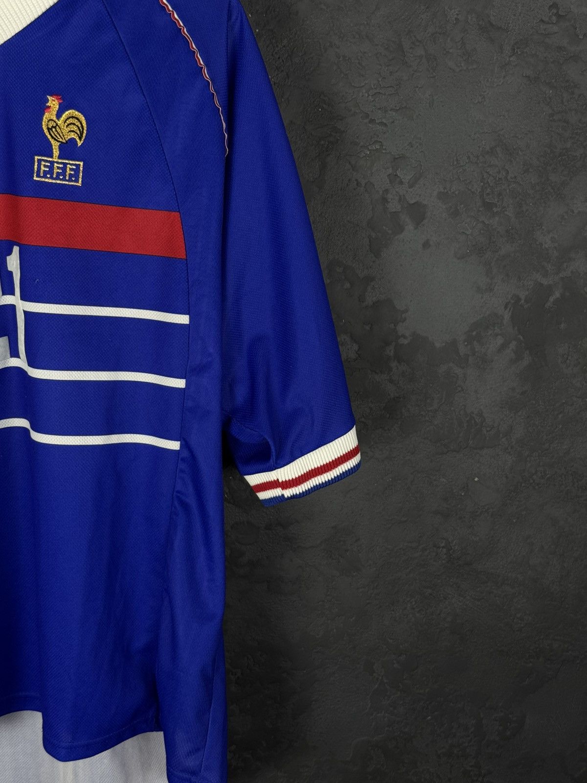 Vintage Rare DUGARRY 21 France Football Shirt 1998/00 Size US XL / EU 56 / 4 - 7 Thumbnail