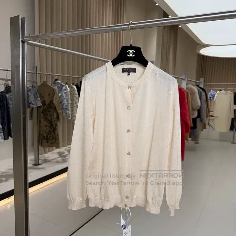 Loro Piana Loro Piana Beige cashmere and silk cardigan coat Size S / US 4 / IT 40 - 1 Thumbnail