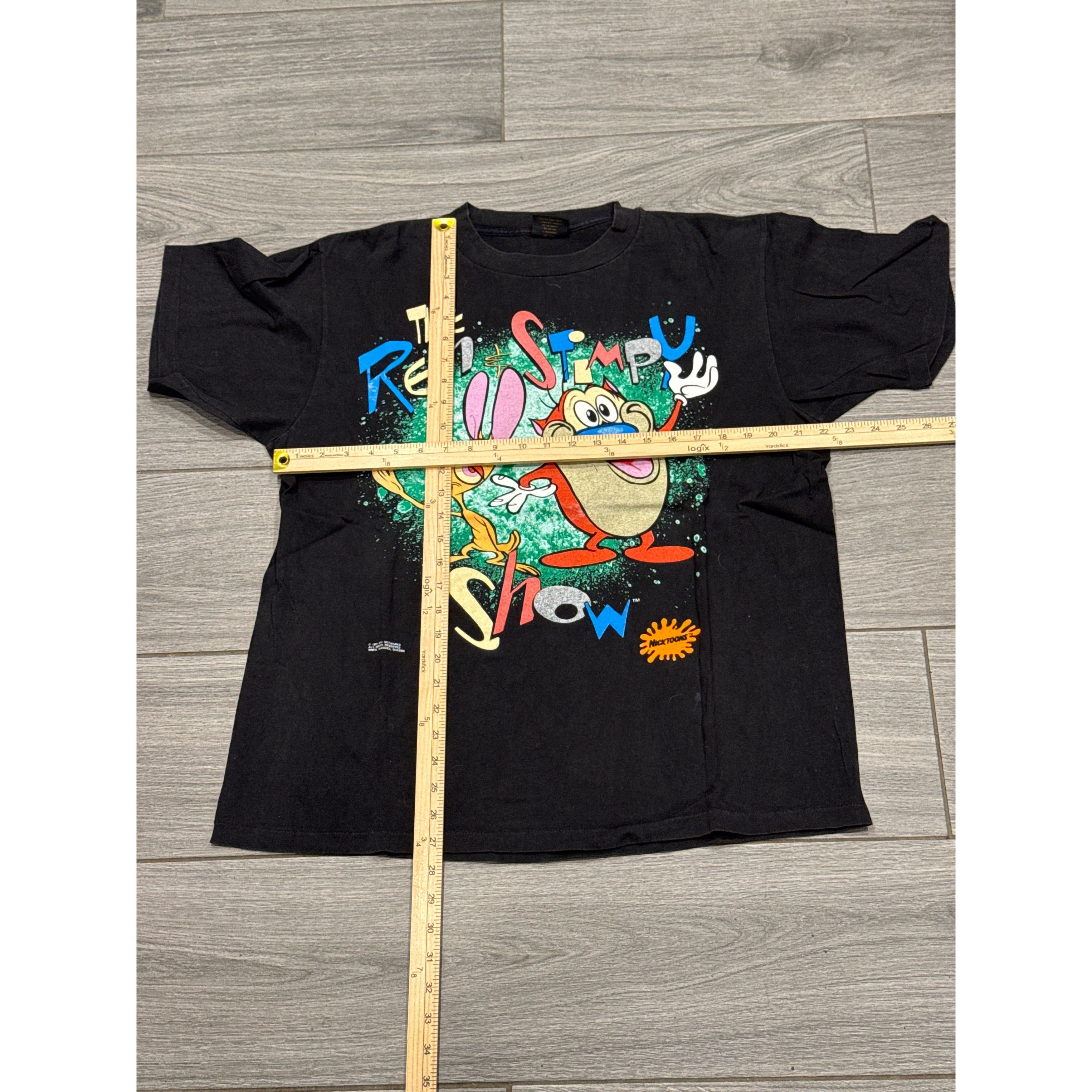 Other 1991 Ren and Stimpy Show Nickelodeon MTV Changes Black XL T- Size US XL / EU 56 / 4 - 2 Thumbnail