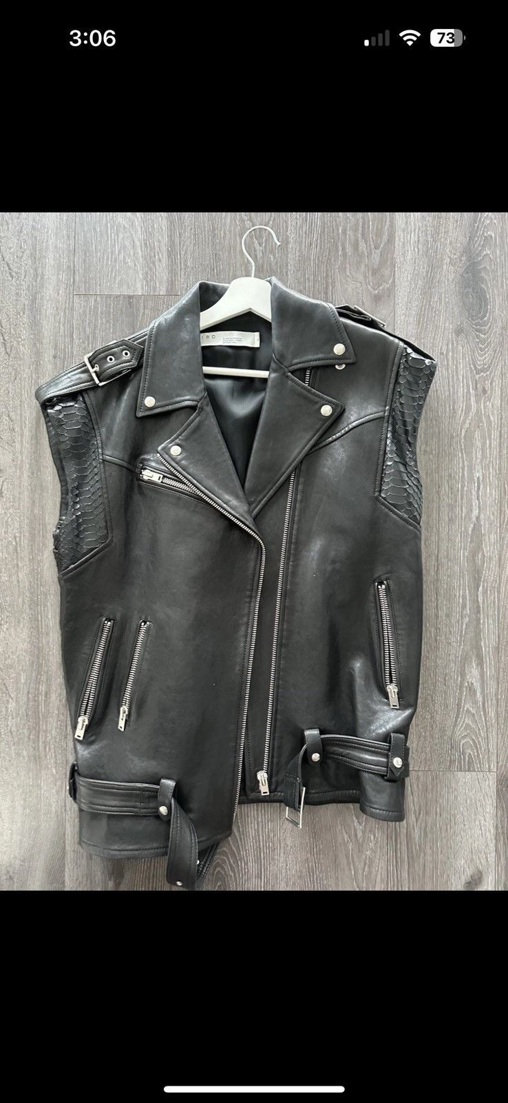 IRO Paris leather vest jacket