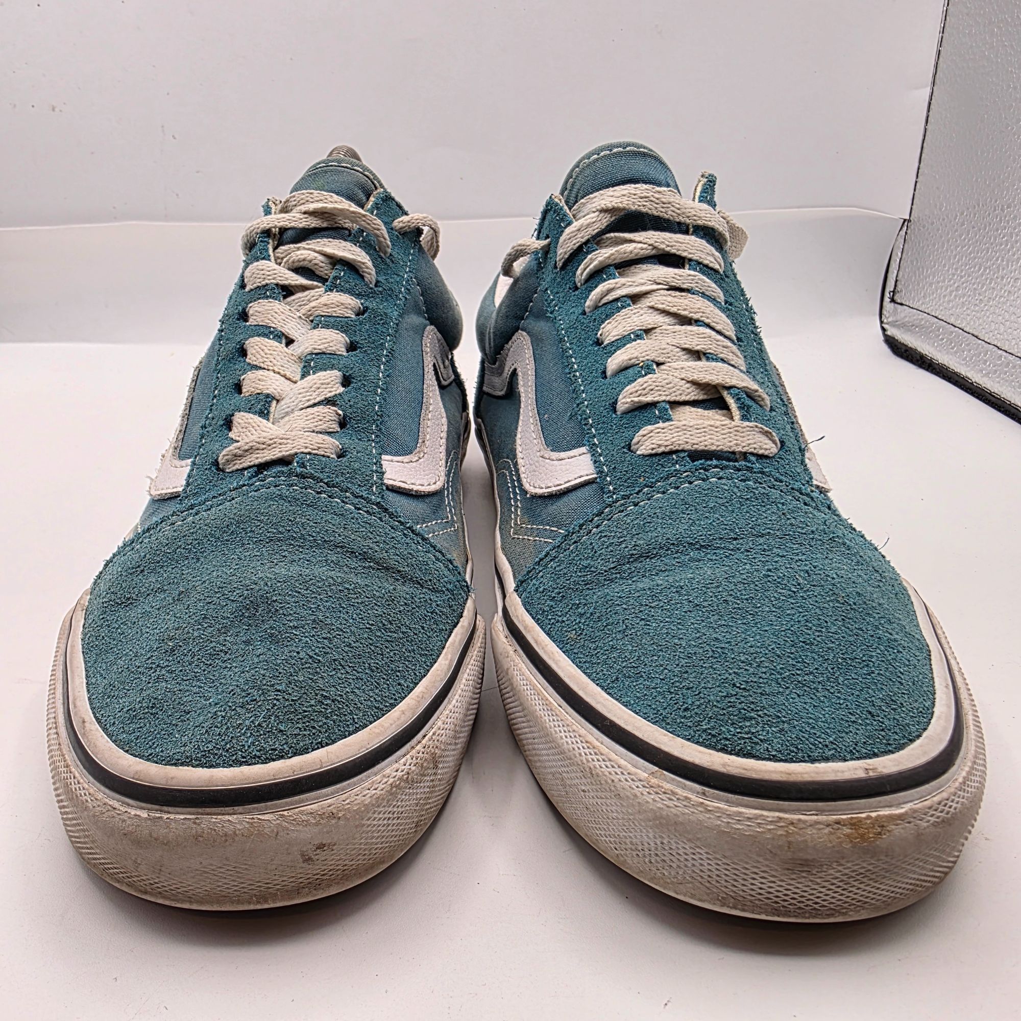 Vans Vans Old Skool Womens Size 9 Blue White Suede Canvas Skate S Size US 9 / IT 39 - 2 Thumbnail