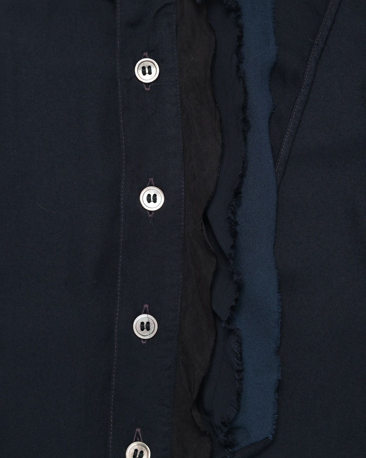 Y's Y’s Yohji Yamamoto Frayed Ruffle Panel Shirt Size S / US 4 / IT 40 - 4 Thumbnail