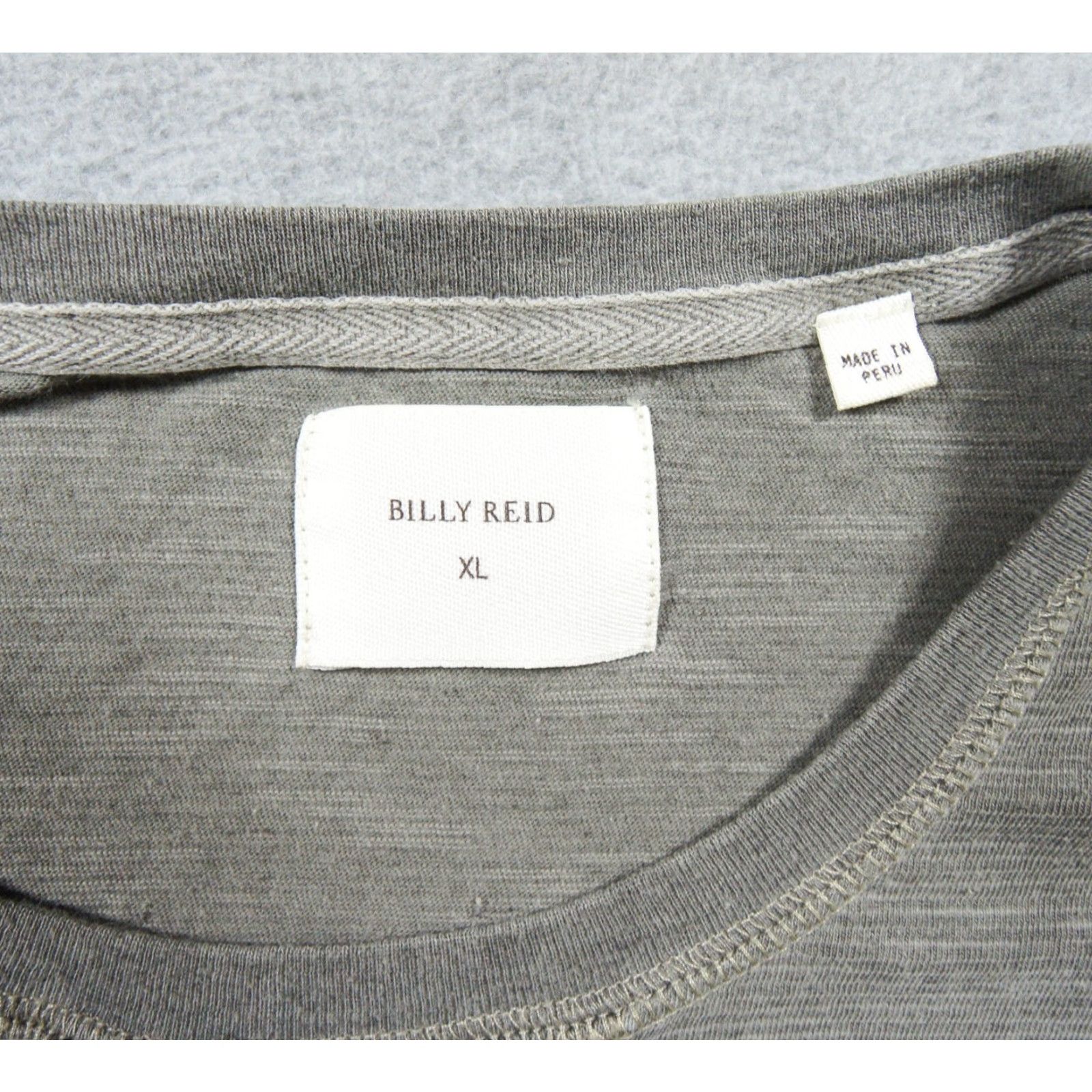 Billy Reid Billy Reid Shirt Mens XL Gray Long Sleeve Lightweight Crewneck Casual Adult Shirt Size US XL / EU 56 / 4 - 6 Thumbnail