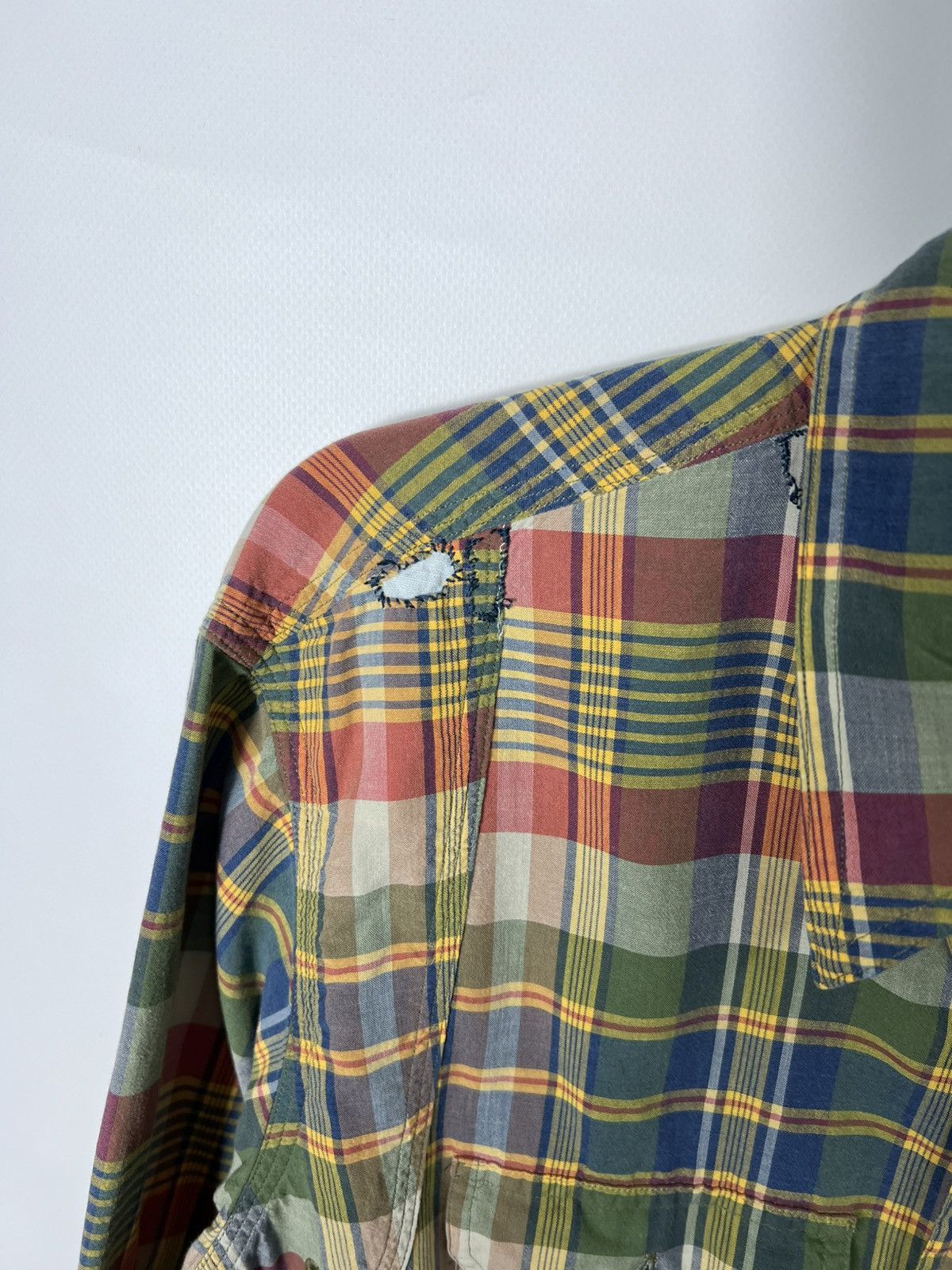Polo Ralph Lauren Vintage rare Polo Ralph Lauren Custom Fit Patchwork Shirt Size US M / EU 48-50 / 2 - 7 Thumbnail