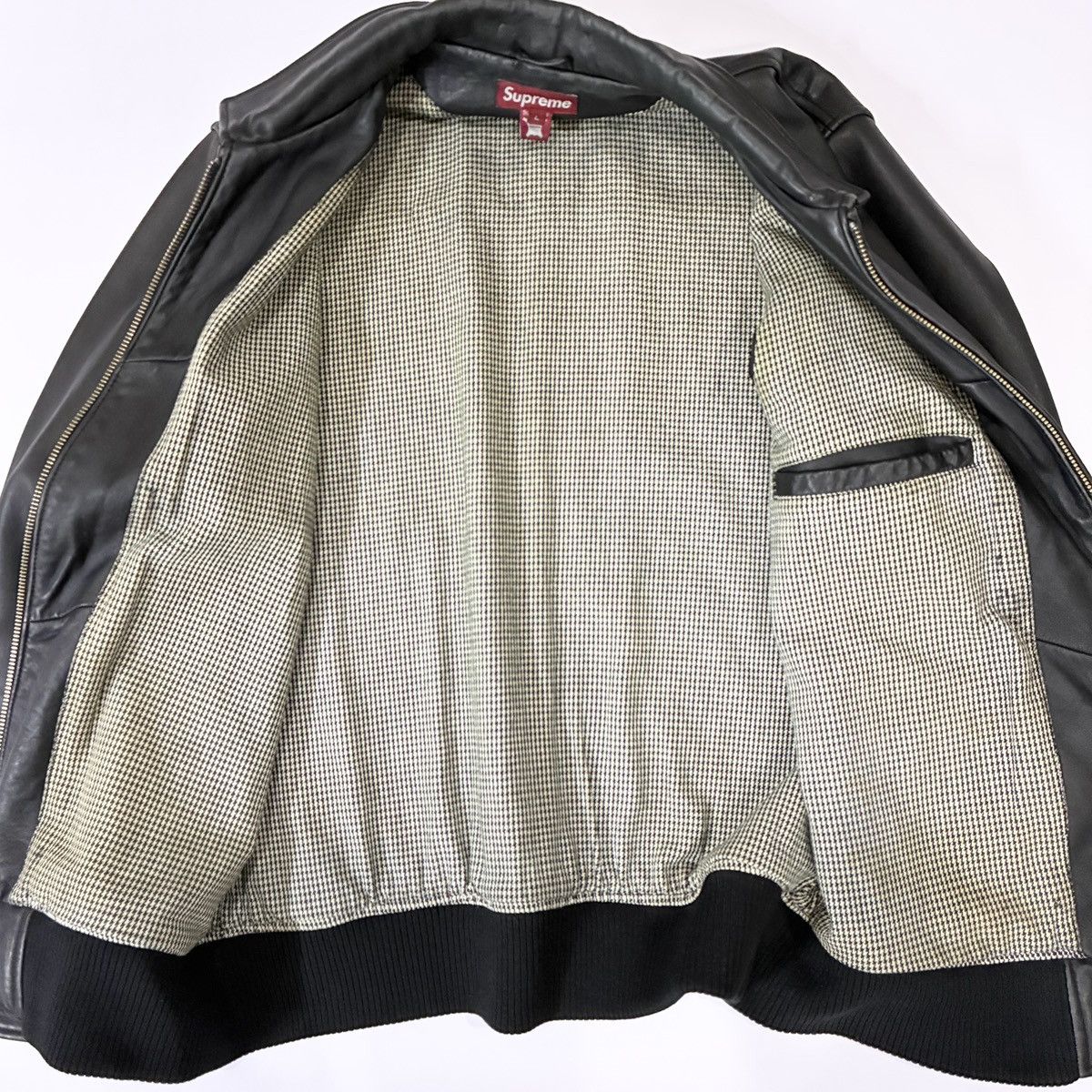 Supreme Supreme Archive Leather Bomber Jacket Size US L / EU 52-54 / 3 - 4 Thumbnail