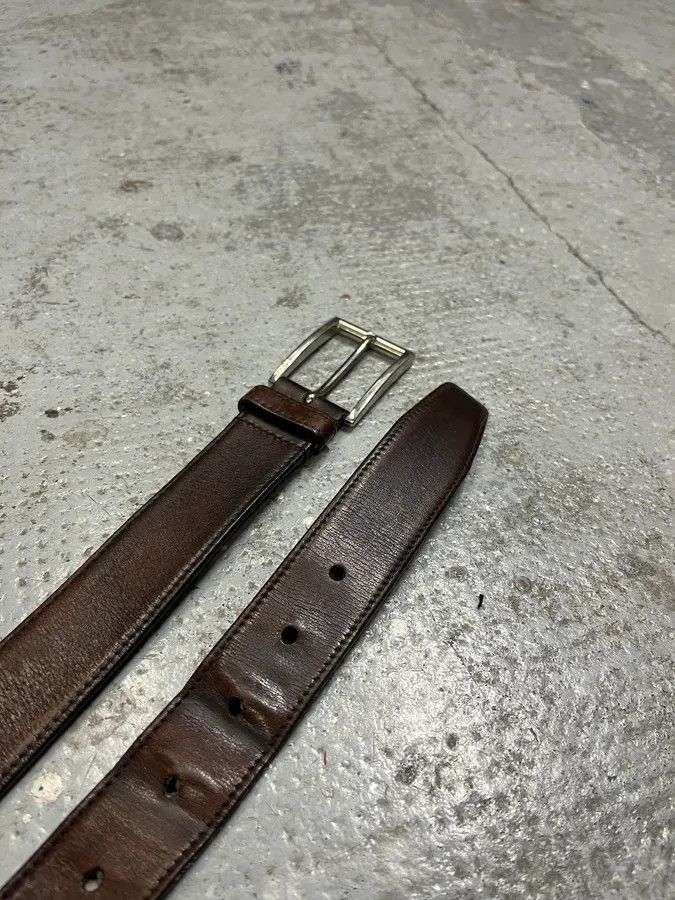 Designer × Prada × Vintage Prada Brown Leather Belt Size ONE SIZE - 4 Thumbnail