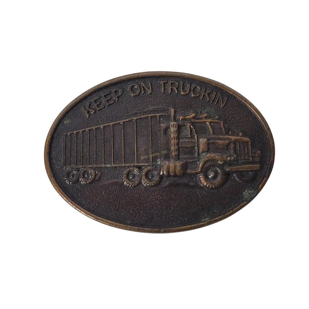 Other Keep On Truckin' Vintage Metal Belt Buckle Size ONE SIZE - 6 Thumbnail