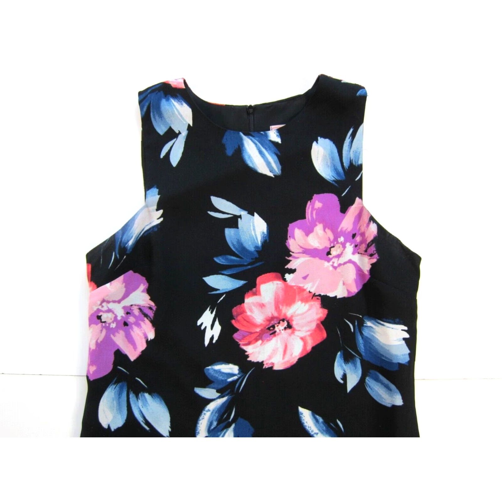 Vintage Love...Ady Floral Sleeveless Tunic Sheath Tank Dress M Black Pink Blue Women's Medium Size M / US 6-8 / IT 42-44 - 4 Thumbnail