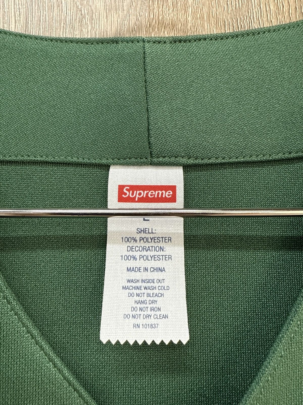 Supreme Supreme Olive Jersey Button Up Size US L / EU 52-54 / 3 - 4 Thumbnail